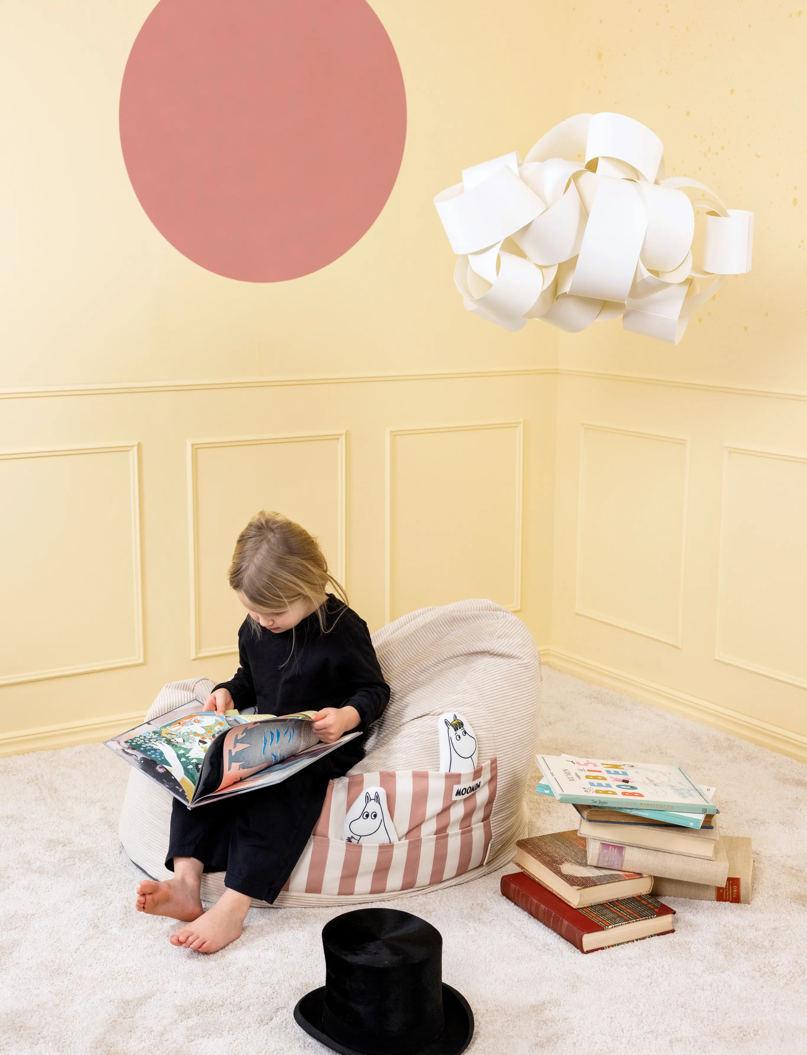 Kid's Concept Bean Bag Moomin, One Size, Furniture, Creme - Pouffes, Kinder