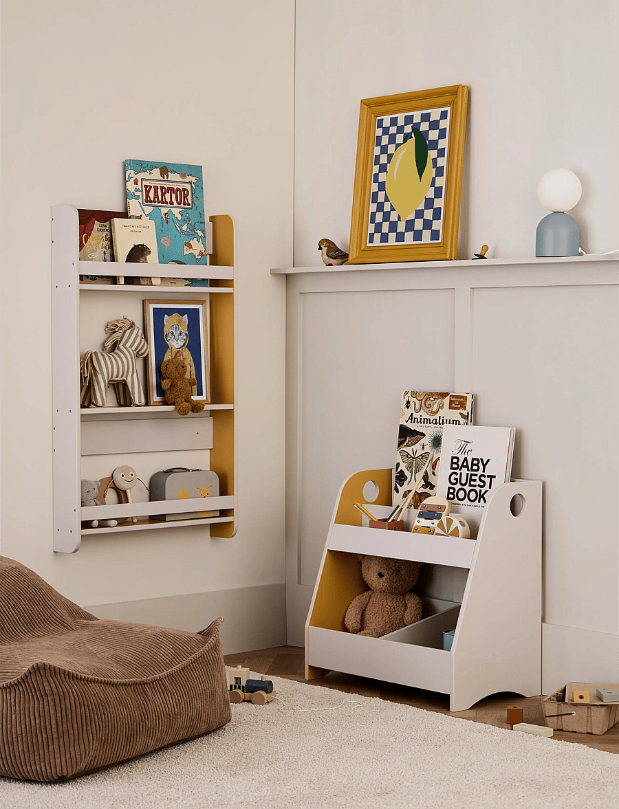 Kid's Concept - Book display grey mustard STAR - hillur - grey - 4