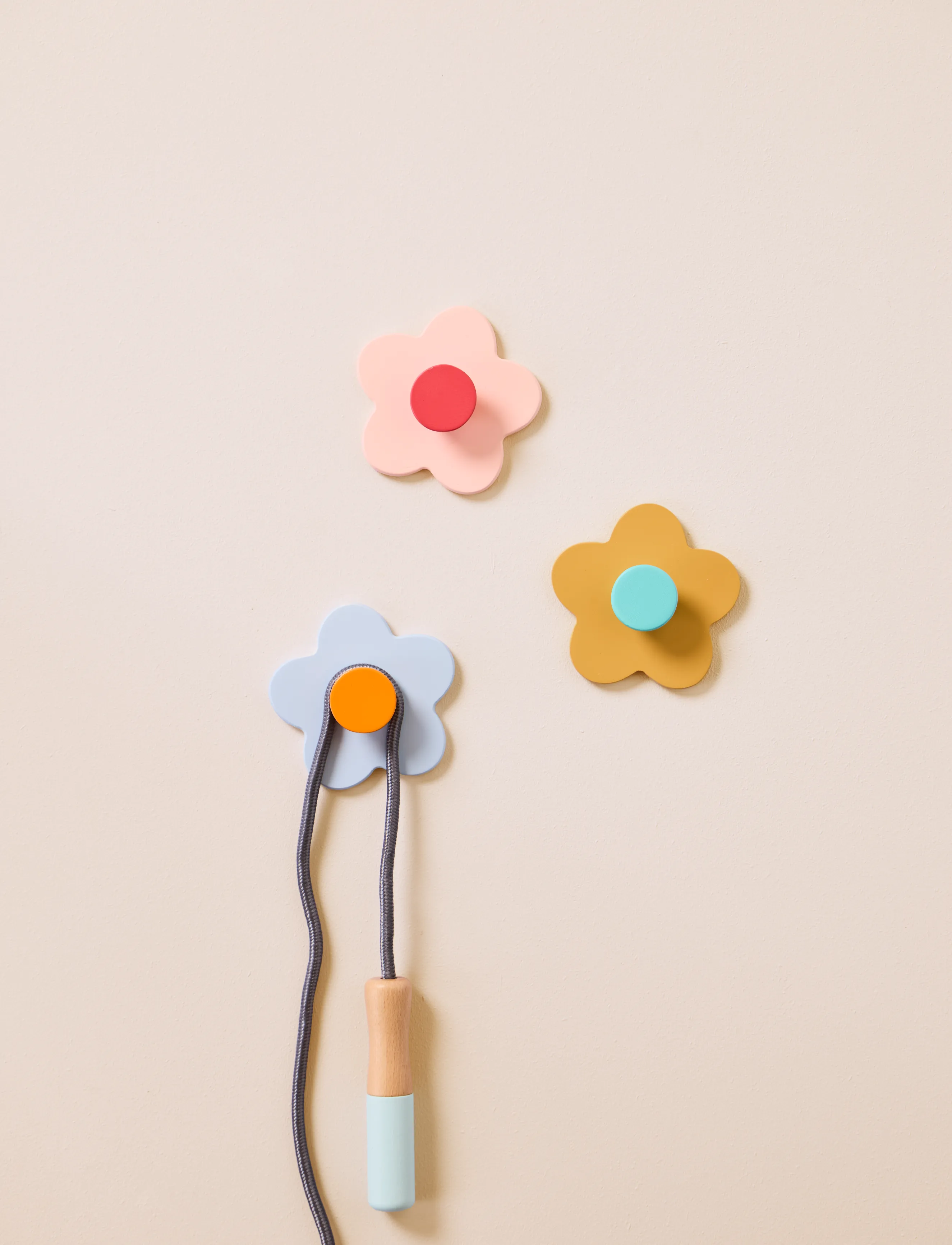 Kid's Concept Hook Flower Mix 3 Pcs, One Size, Storage, Mehrfarbig/gemustert - Hooks & Hangers, Kinder