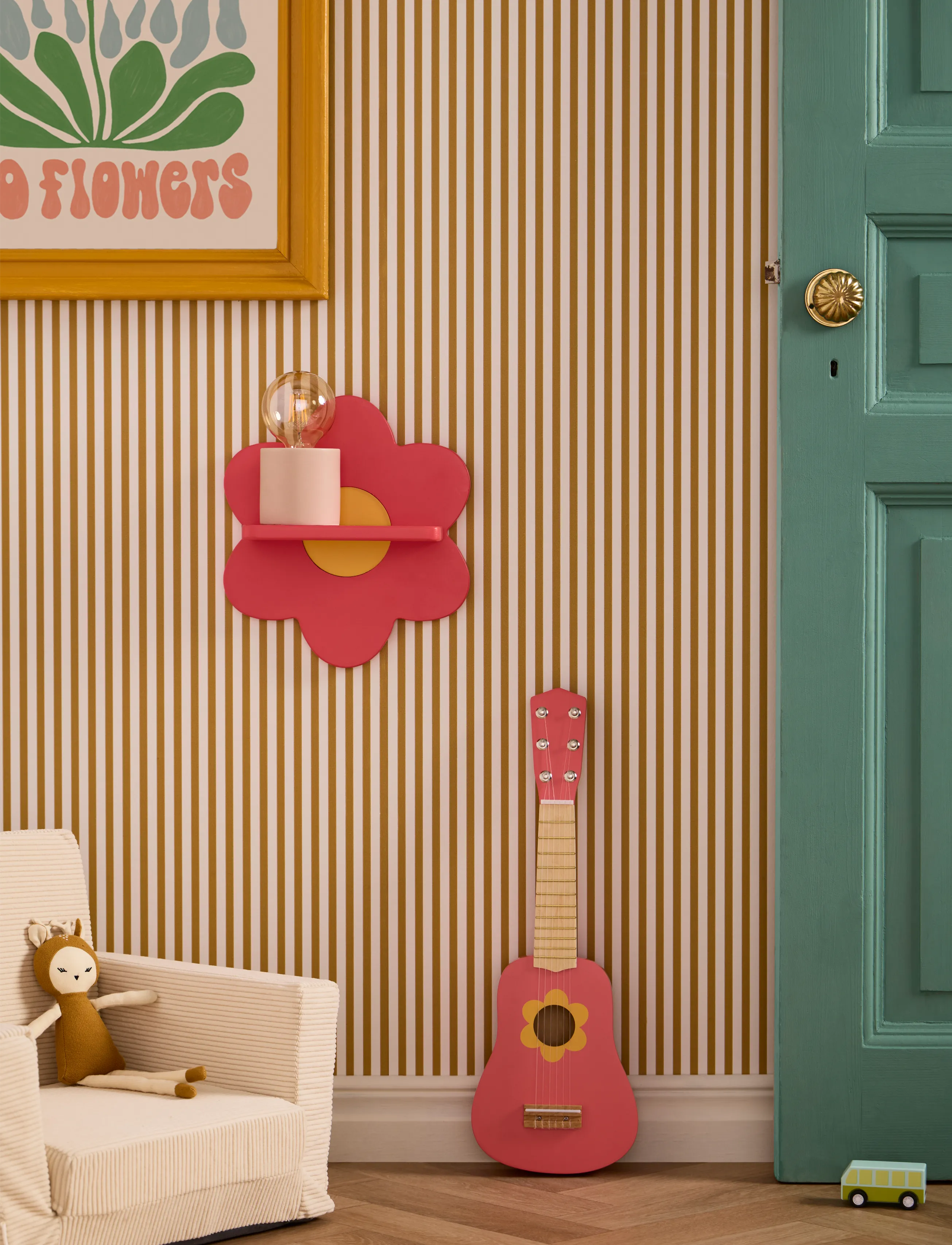 Kid's Concept Shelf Flower Pink, One Size, Pink, Møbler > Hylder, Børn