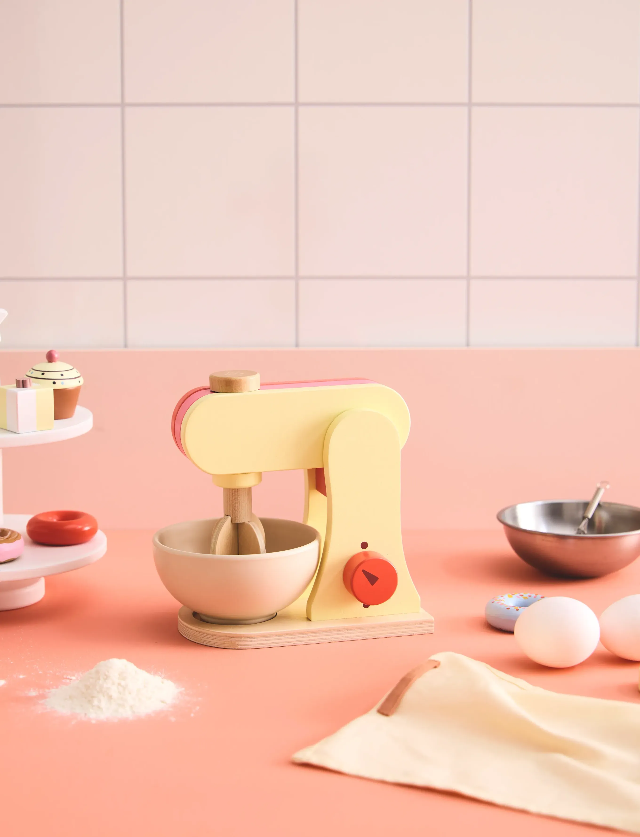 Kid's Concept Stand Mixer Yellow Kid's Hub, One Size, Multi/patterned, Legetøjskøkkener Og Tilbehør > Tilbehør Til Legetøjskøkkener, Børn