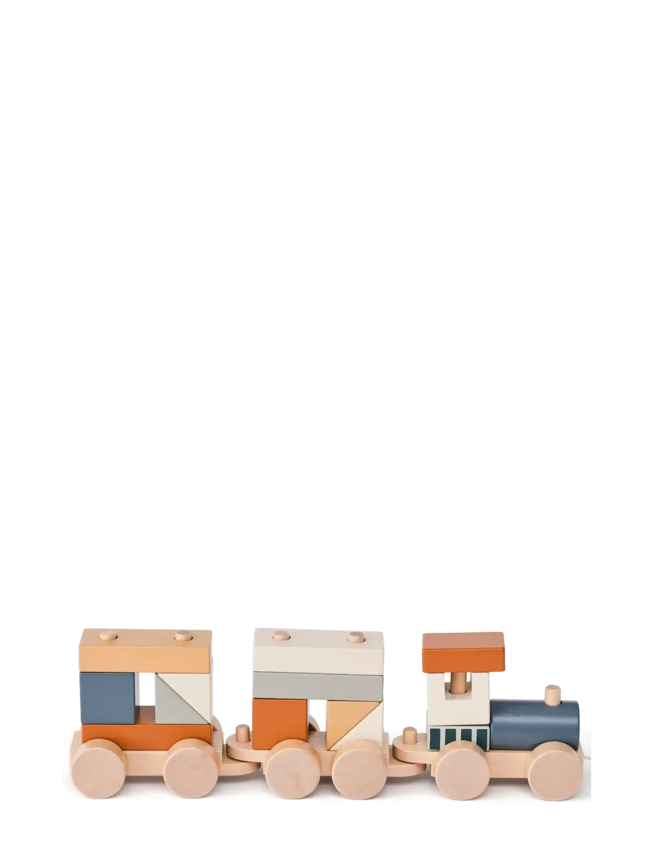 KID'S CONCEPT Block Train Braun Patterned - One Size - Kinder