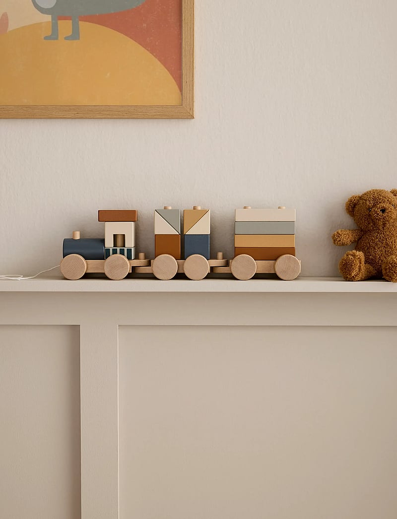 Kid's Concept - Block train brown - tåg - multi - 0
