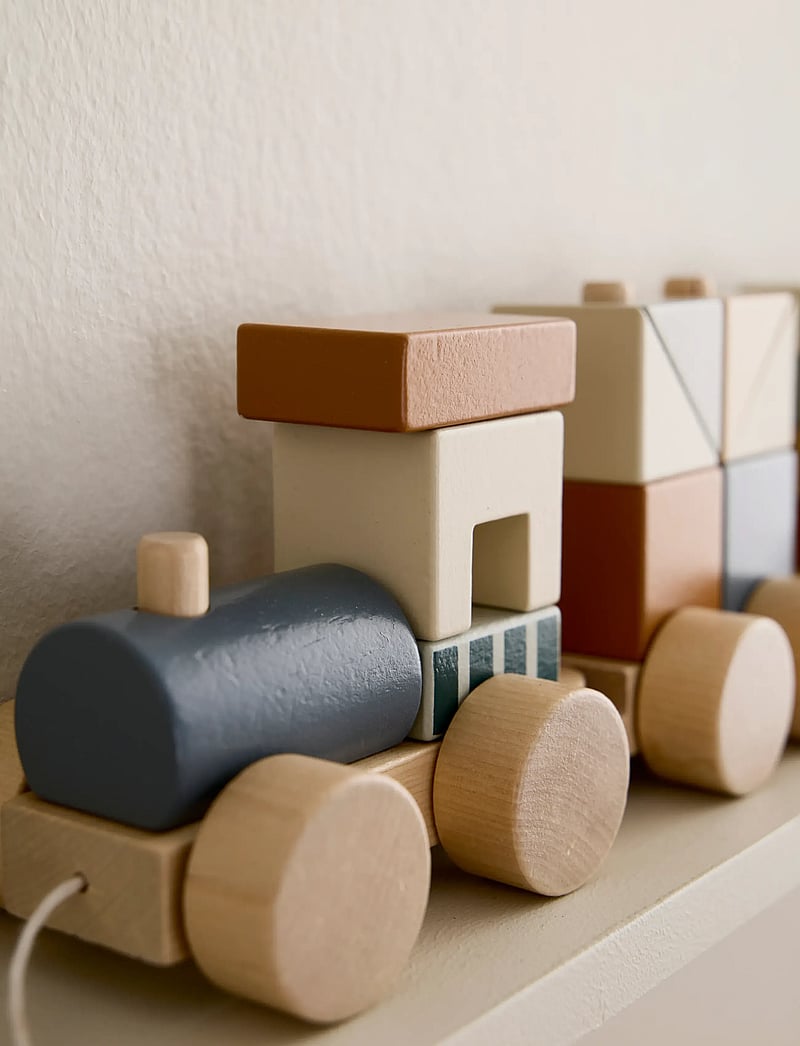 Kid's Concept - Block train brown - tåg - multi - 4
