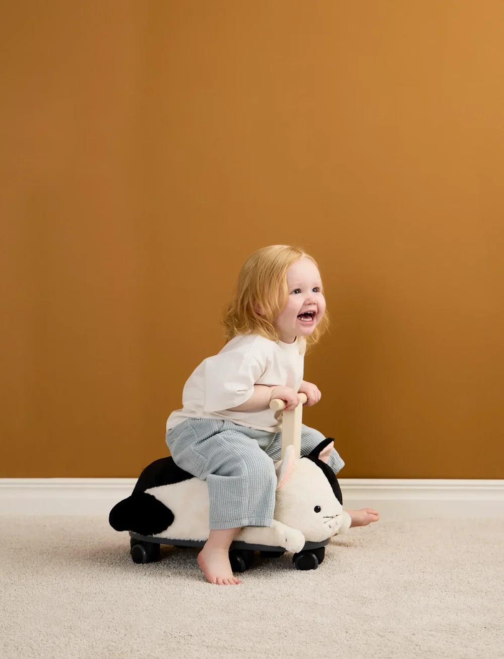 Kid's Concept - Ride along Sture the cat AIDEN - aufsitzspielzeug - white - 0