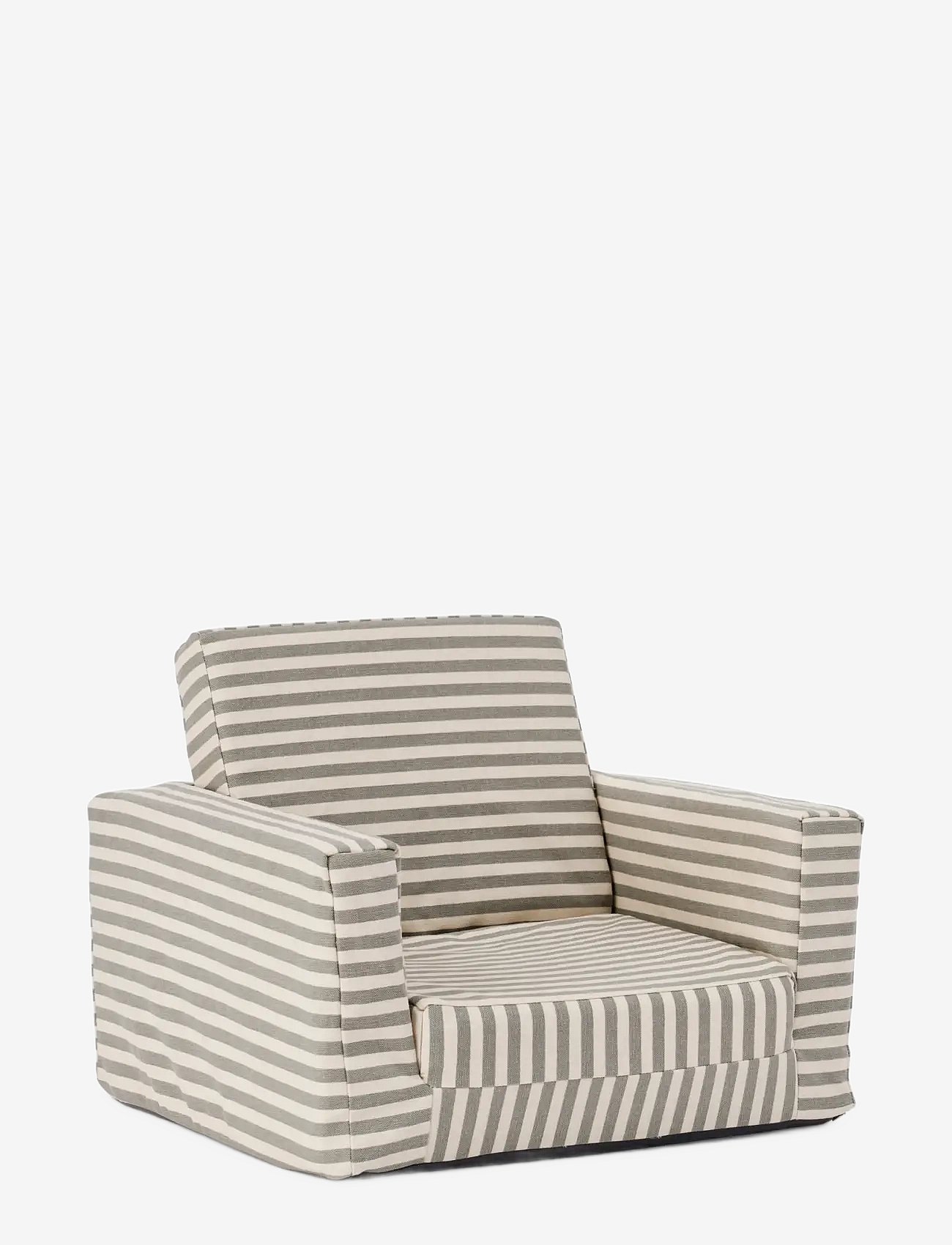 Kid's Concept Armchair Foldable Stripe - Grey - ONE SIZE