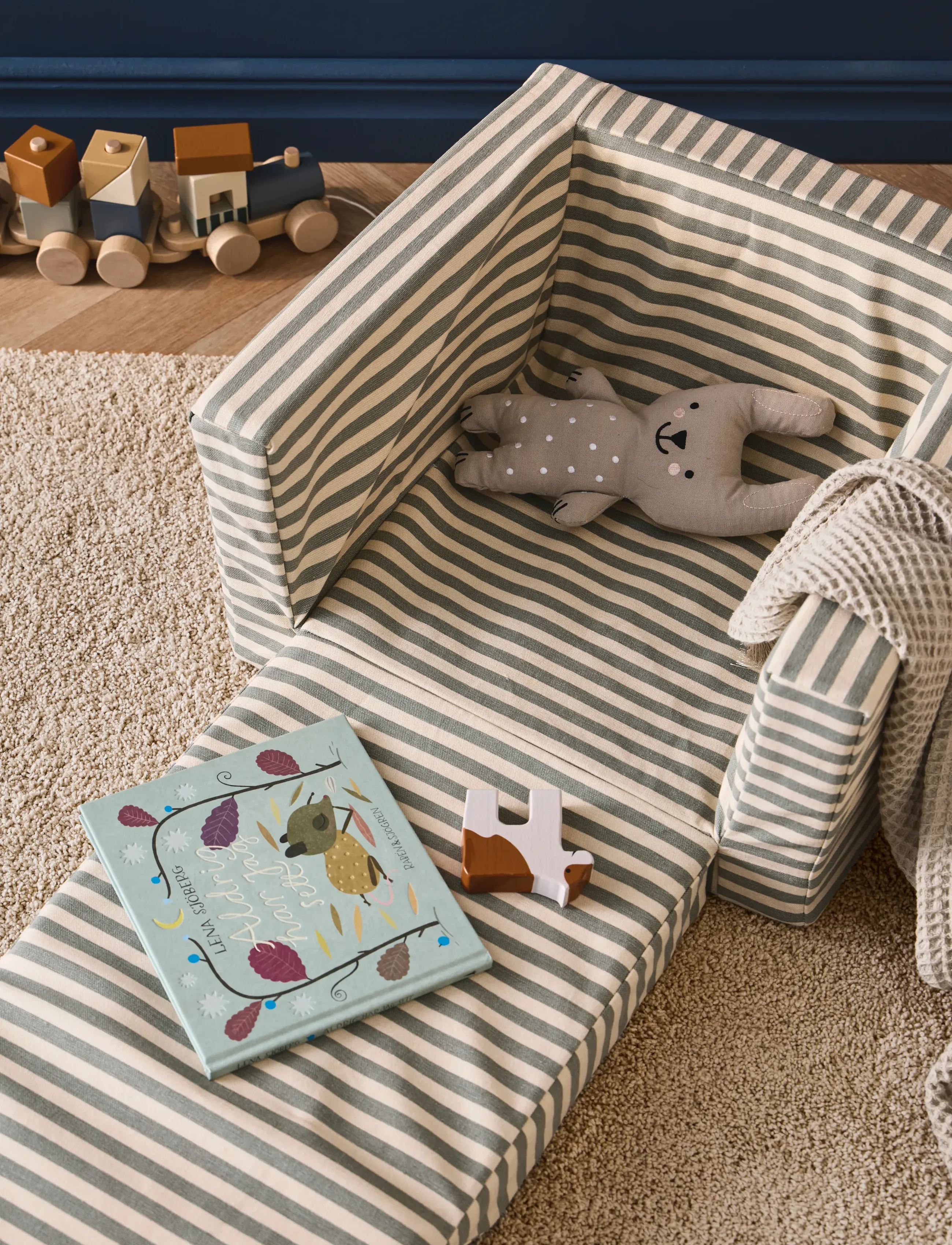 Kid's Concept - Armchair foldable stripe - pufy i fotele - multi - 4