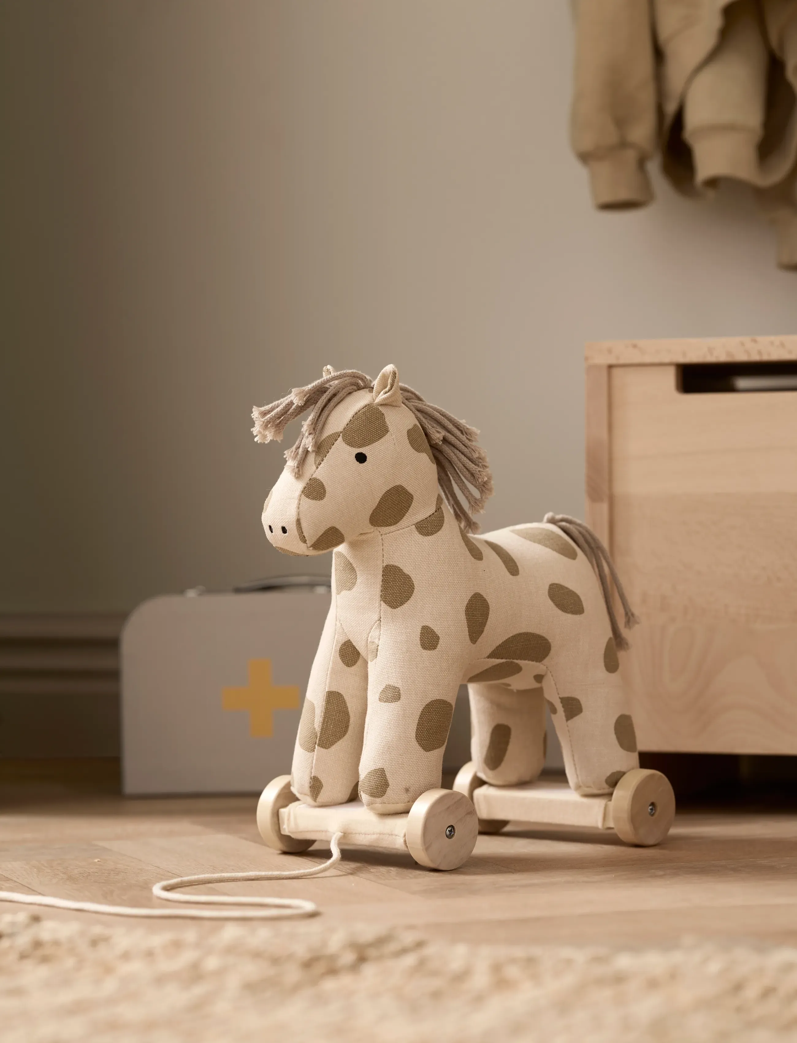 Kid's Concept Pull Along Horse Dotty Aiden, One Size, Cream, Baby Legetøj > Pull Along Legetøj, Børn