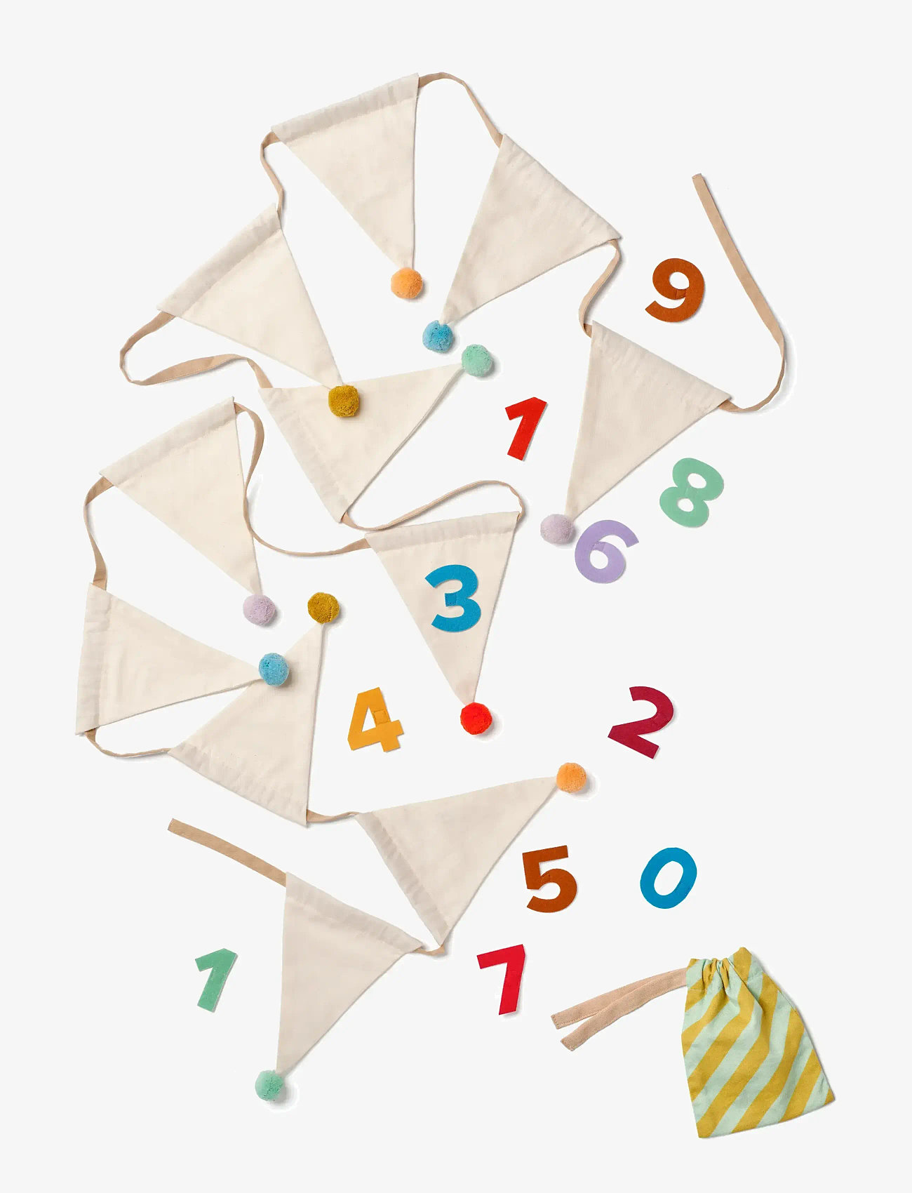 Kid's Concept - Bunting pompoms DRESS-UP - festartiklar - multi - 1