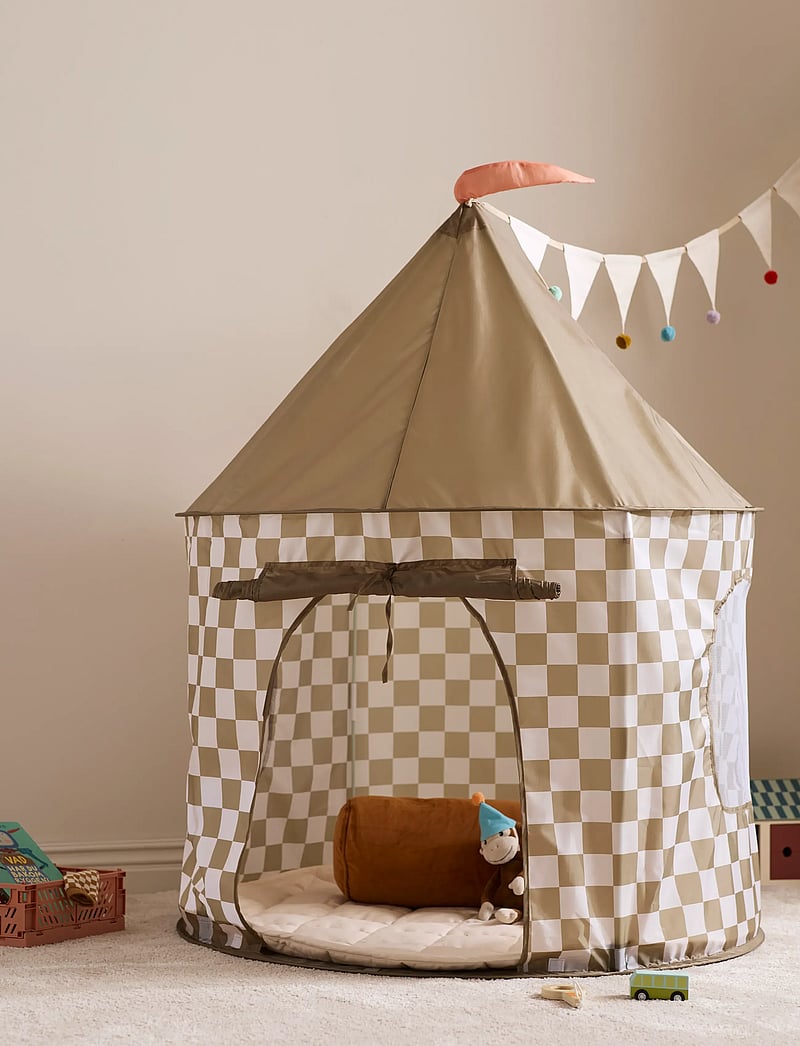 Kid's Concept - Tent check khaki - vaikiškos palapinės ir tuneliai - multi - 0