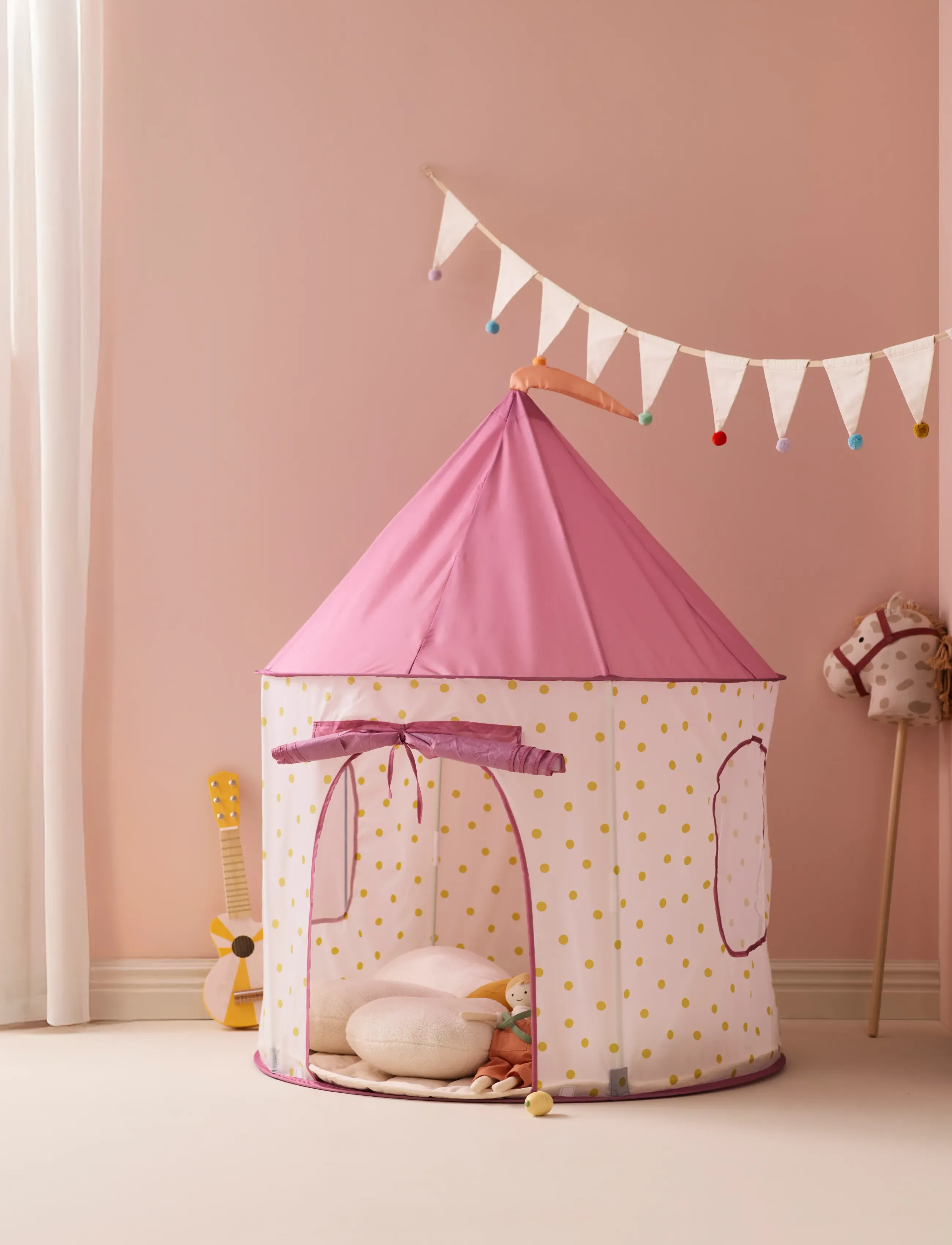 Kid's Concept Tent Dot Pink, One Size, Play Tents & Tunnels, Rosa - Tent, Kinder