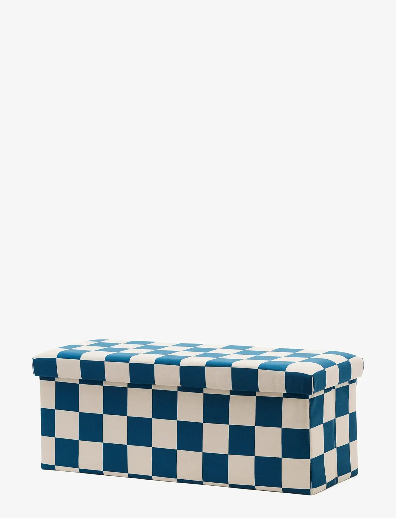 Kid's Concept - Pouffe with storage check teal 80 cm - multi - 1