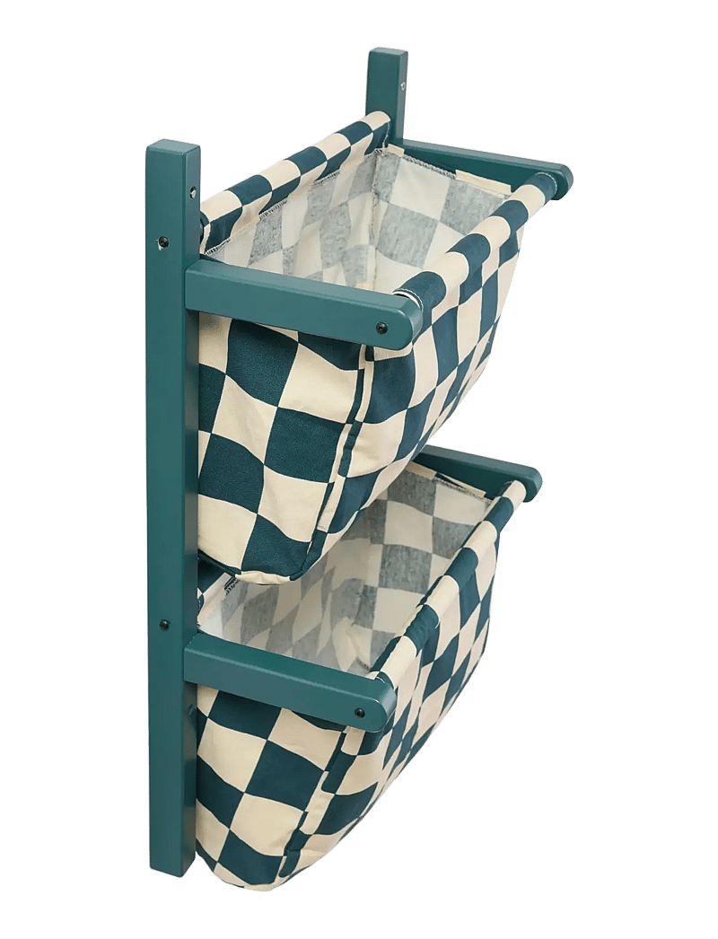 Kid's Concept - Wall storage textile check teal - hoiukorvid - multi - 1