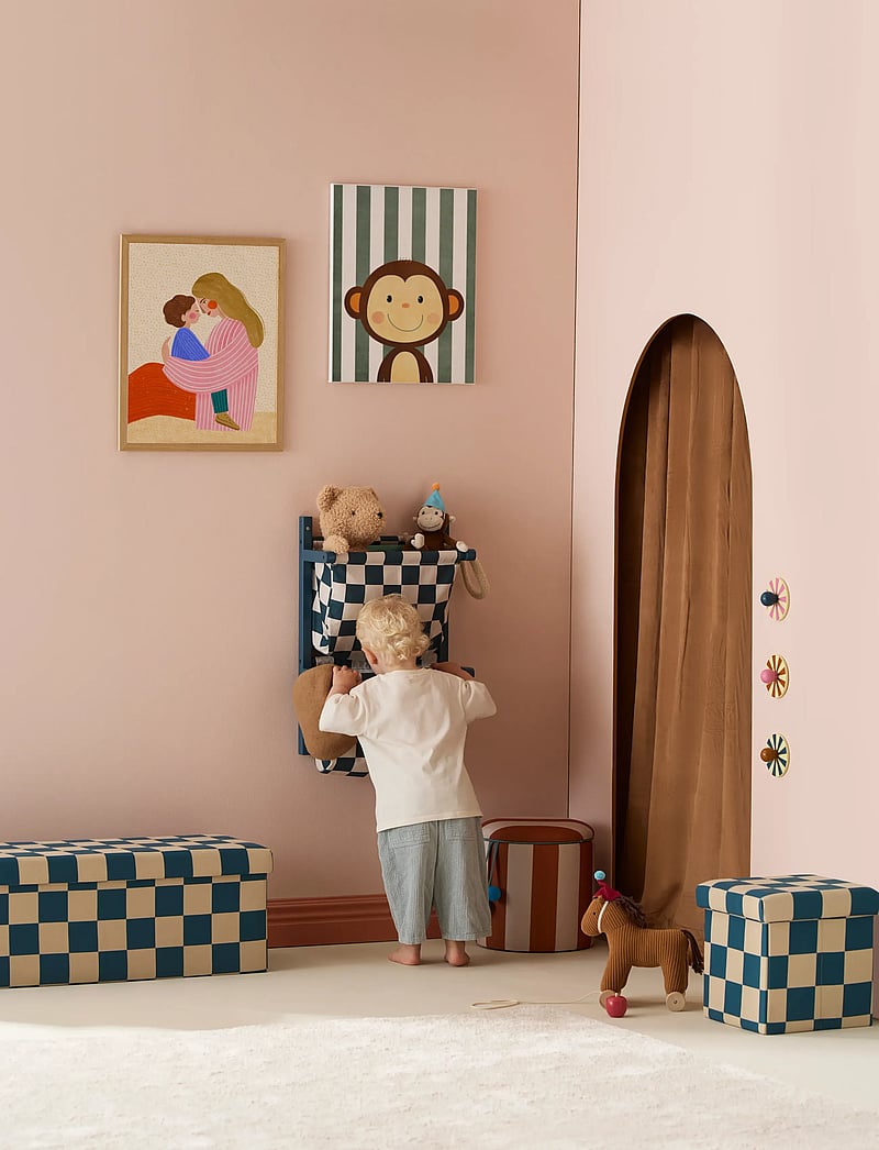 Kid's Concept - Wall storage textile check teal - hoiukorvid - multi - 3