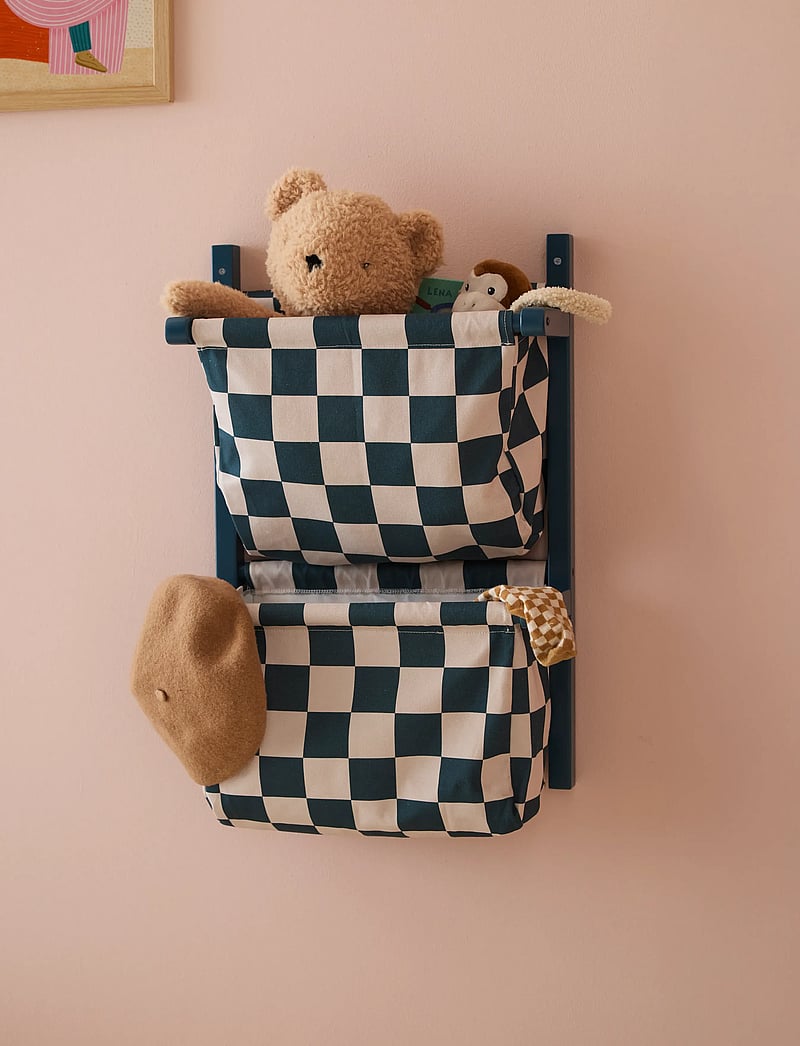 Kid's Concept - Wall storage textile check teal - hoiukorvid - multi - 4