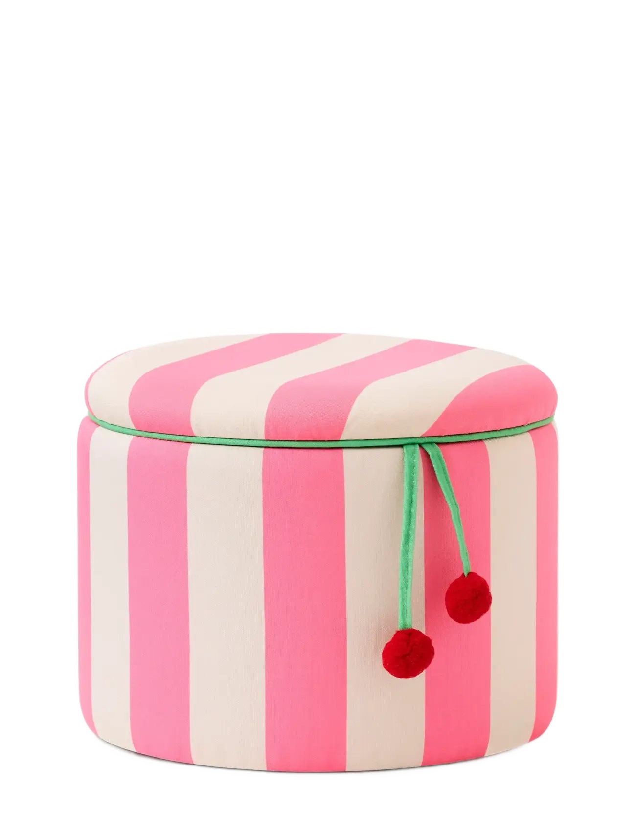 Kid's Concept Pouffe Cylinder With Storage Pink, Puffer, Pink, Str: ONE SIZE