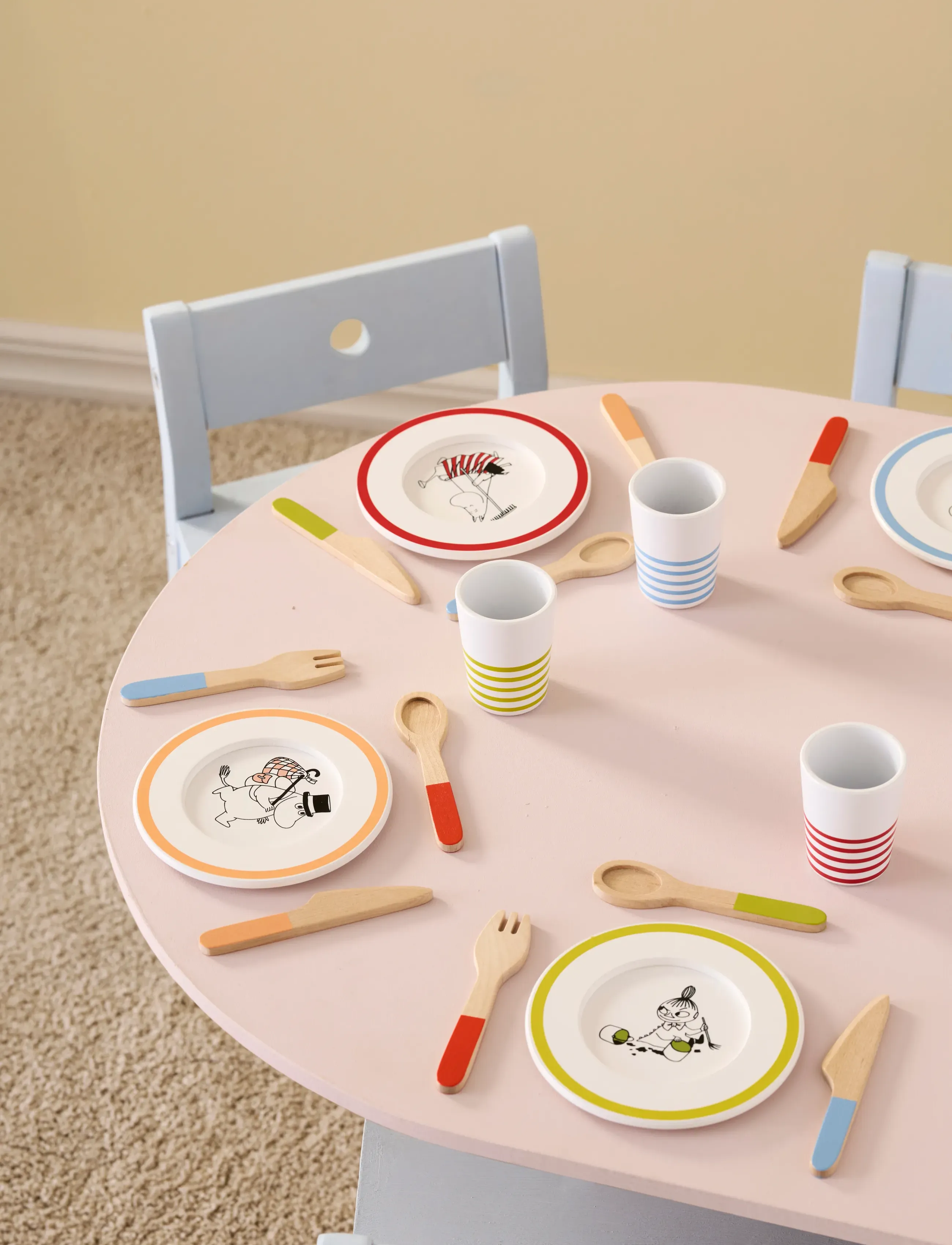 Kid's Concept Dinner Set Moomin, One Size, Toy Kitchen & Accessories, Mehrfarbig/gemustert - Kinder