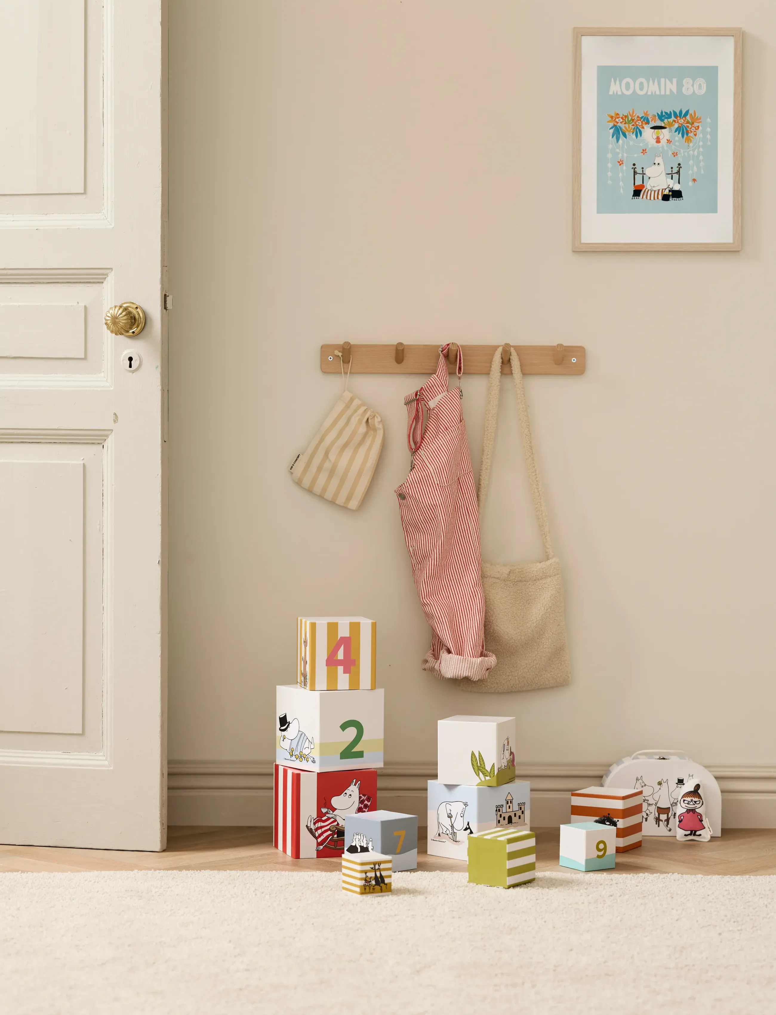 Kid's Concept Stacking Cubes Moomin, Børn, Stackable Blocks, Hvid, Str: ONE SIZE