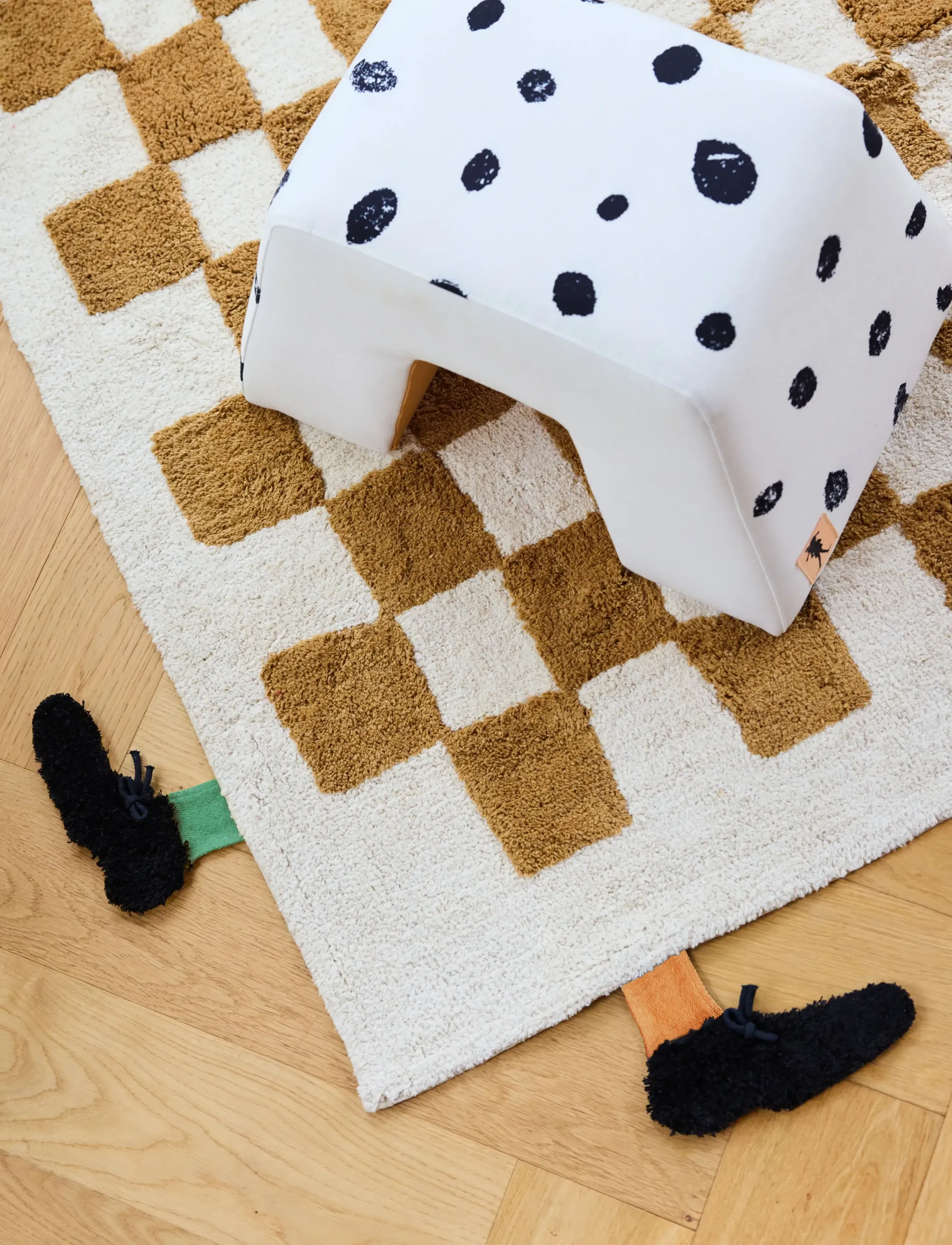 Kid's Concept Tufted Mat 120X160 Pippi, One Size, Cream, Tæpper Og Gulvtæpper > Rektangulære Tæpper, Børn