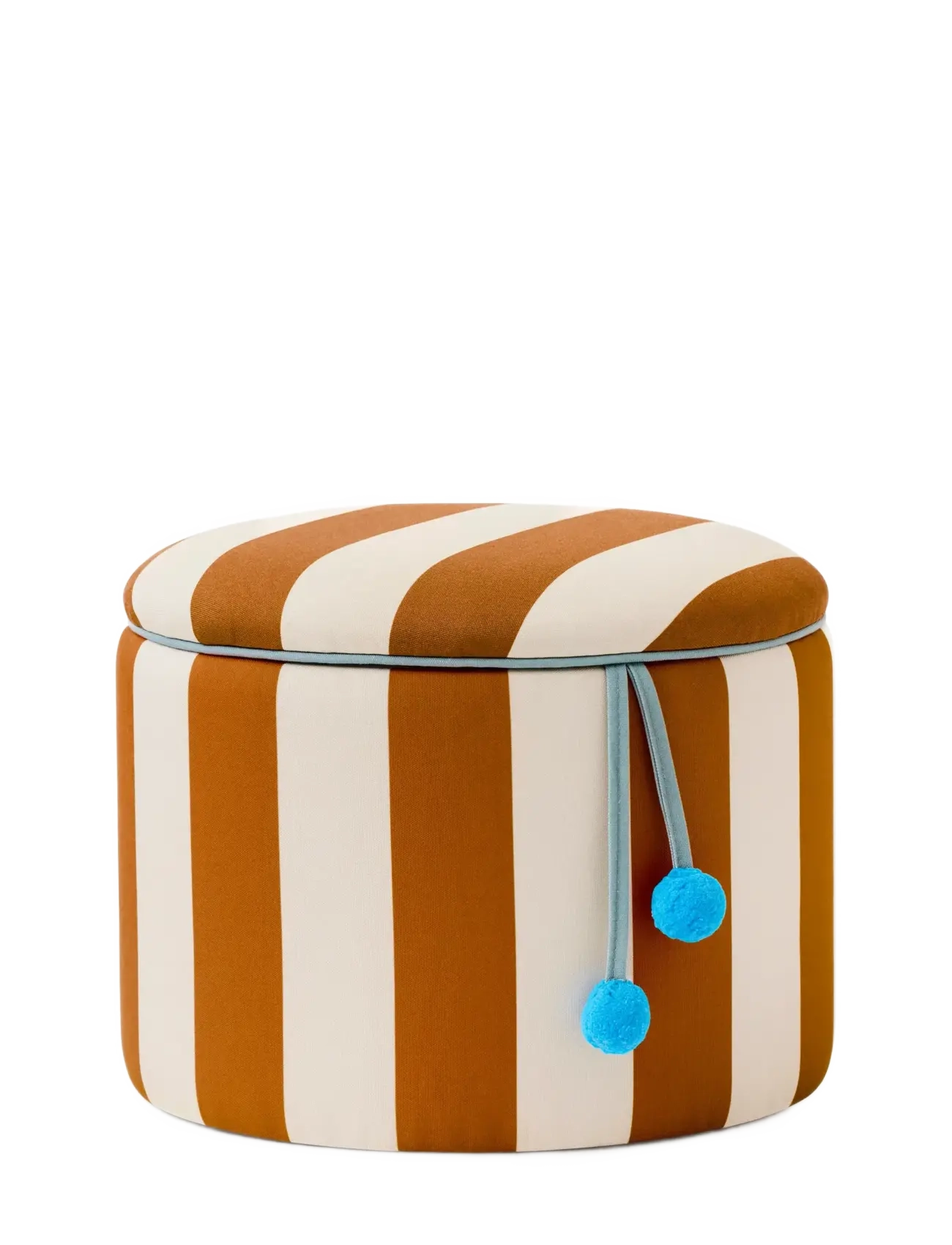 Kid's Concept Pouffe Cylinder With Storage Brown, Puffer, Brun, Str: ONE SIZE