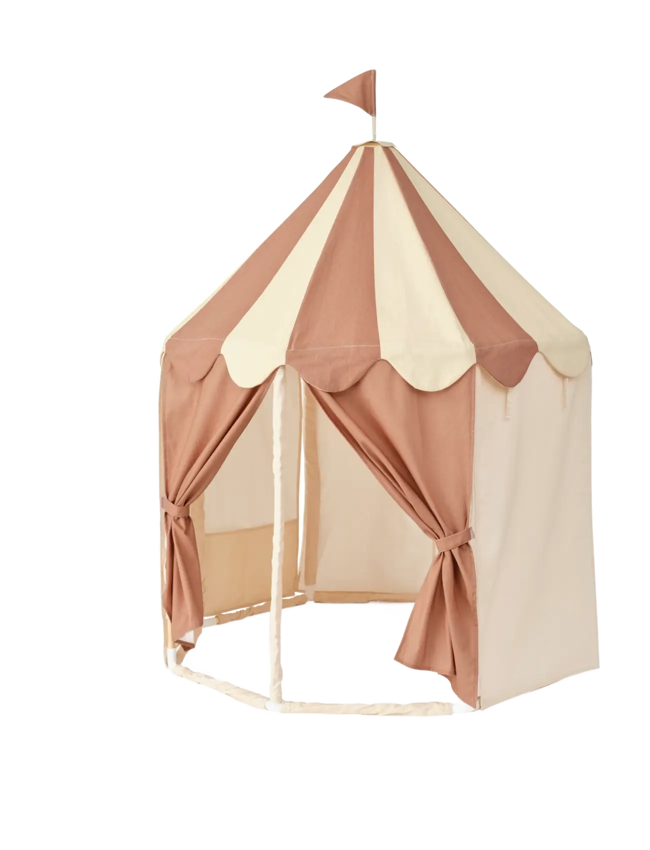 Kid's Concept Pavillion tent stripe dusty brown - Lektält - BEIGE,BROWN / beige