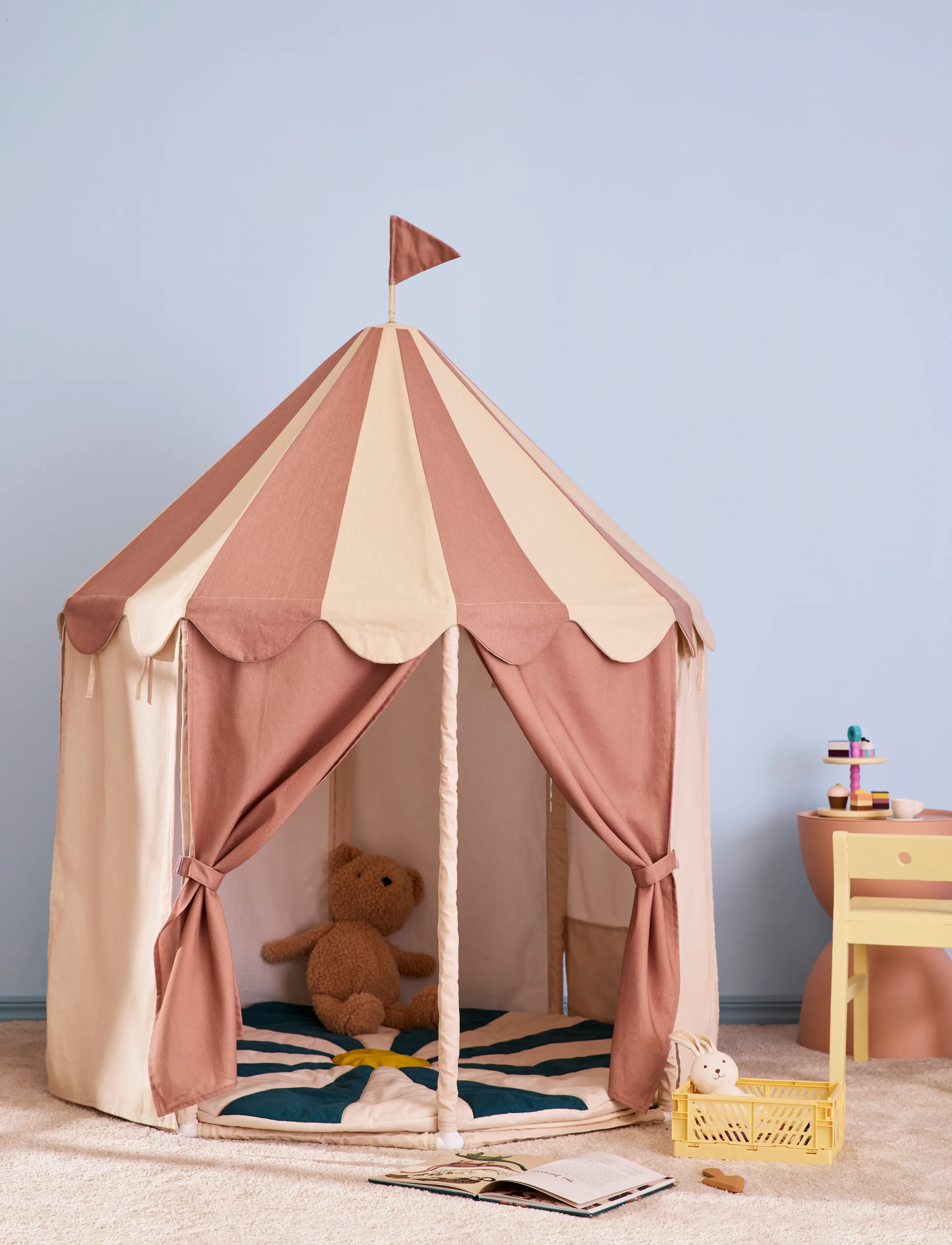 Kid's Concept - Pavillion tent stripe dusty brown - beige,brown - 3