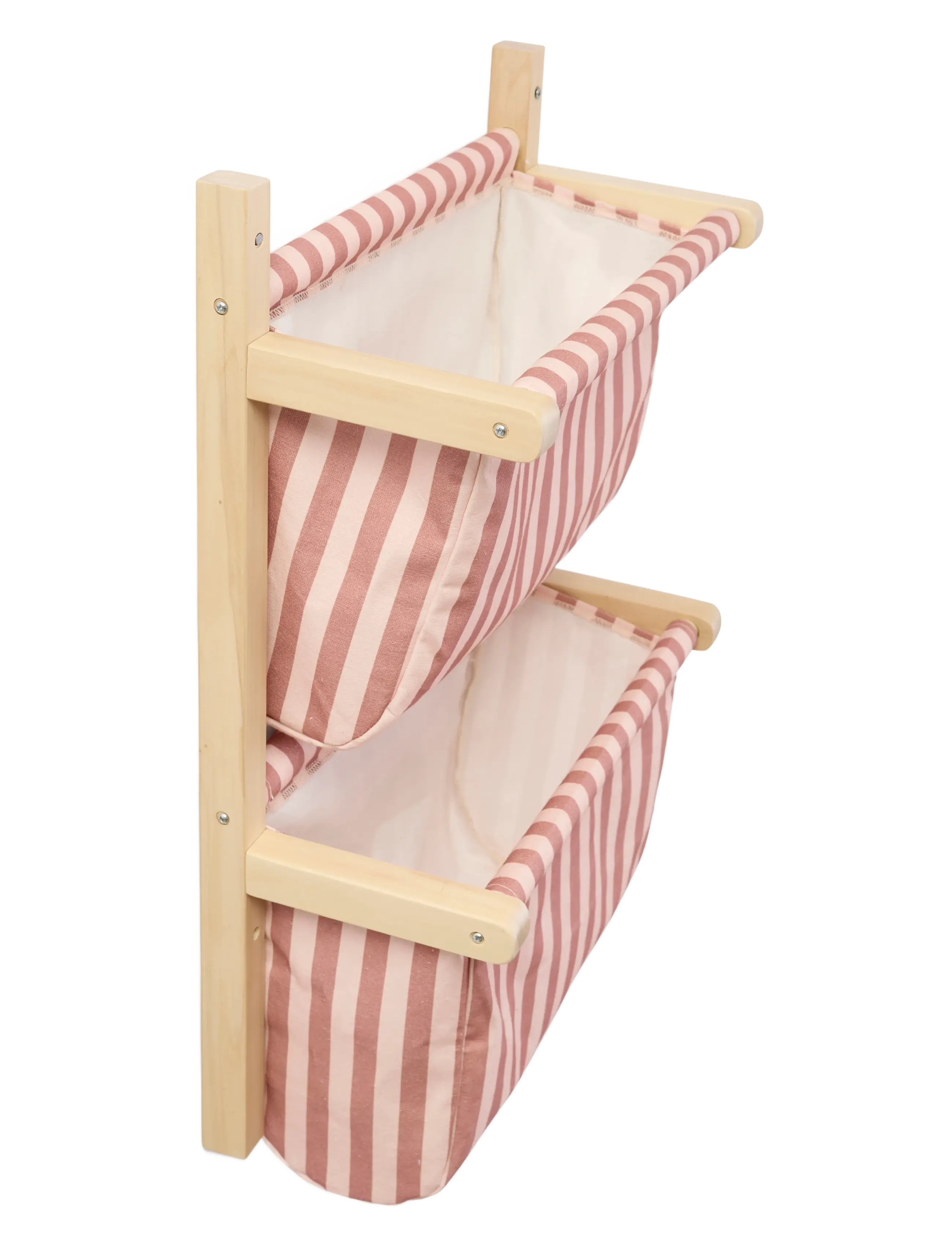 Kid's Concept Wall storage textile stripe clay pink - Hoiustamismööbel - PINK / pink/rose