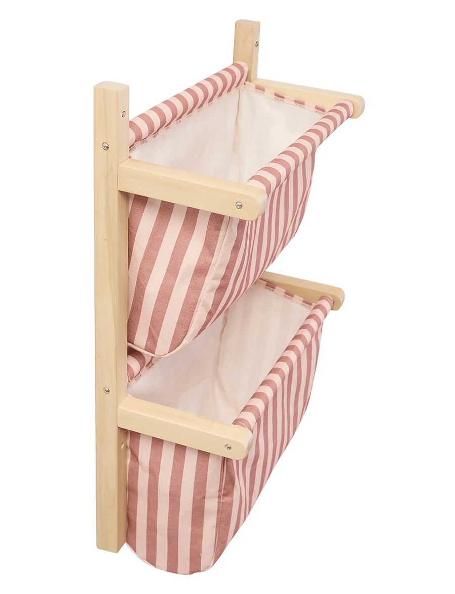 Kid's Concept - Wall storage textile stripe clay pink - pink - 1