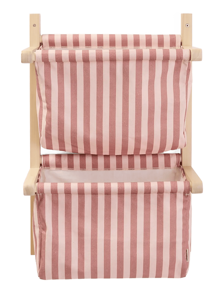 Kid's Concept - Wall storage textile stripe clay pink - pink - 2