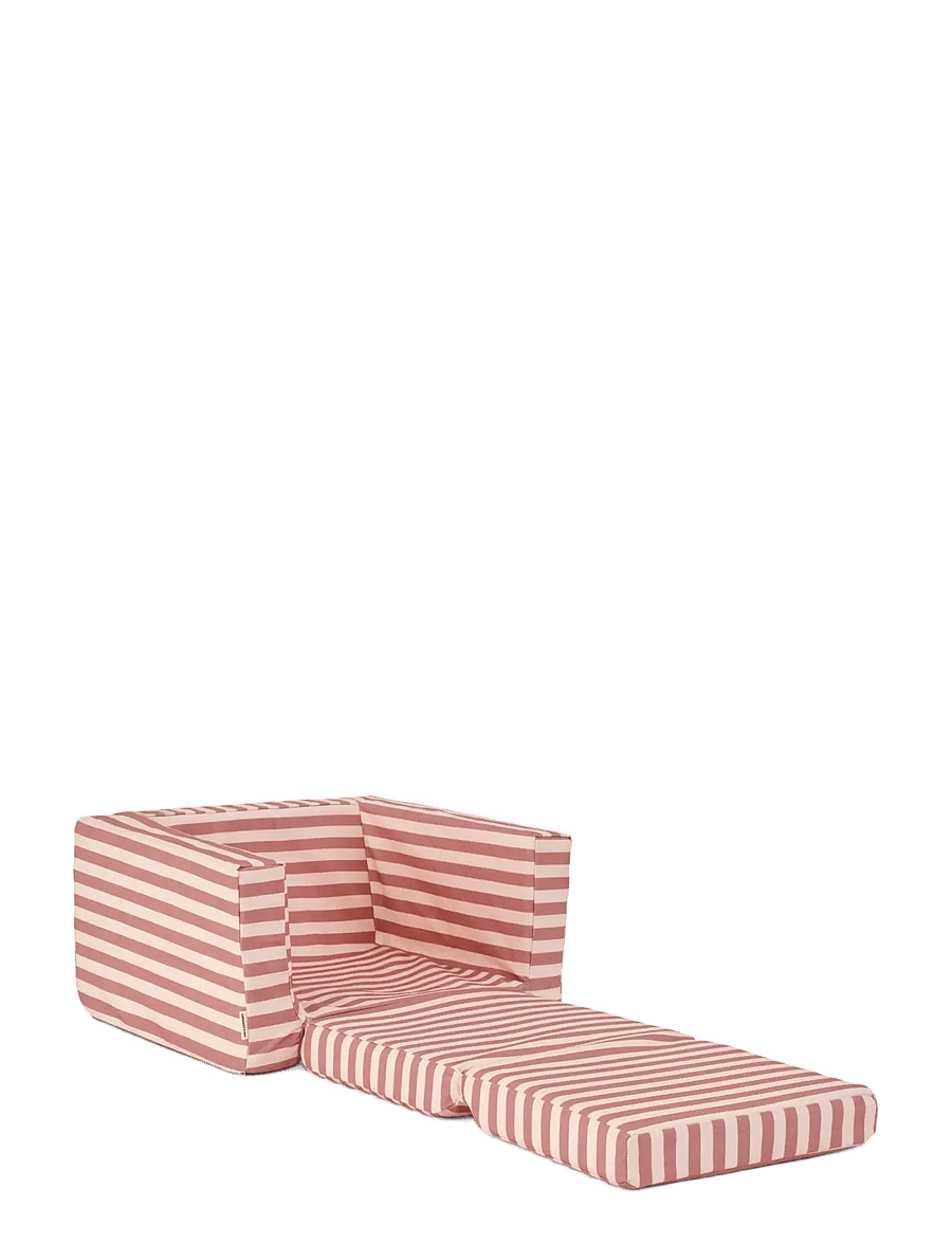 Kid's Concept - Armchair foldable stripe clay pink - stole & skamler - pink - 2