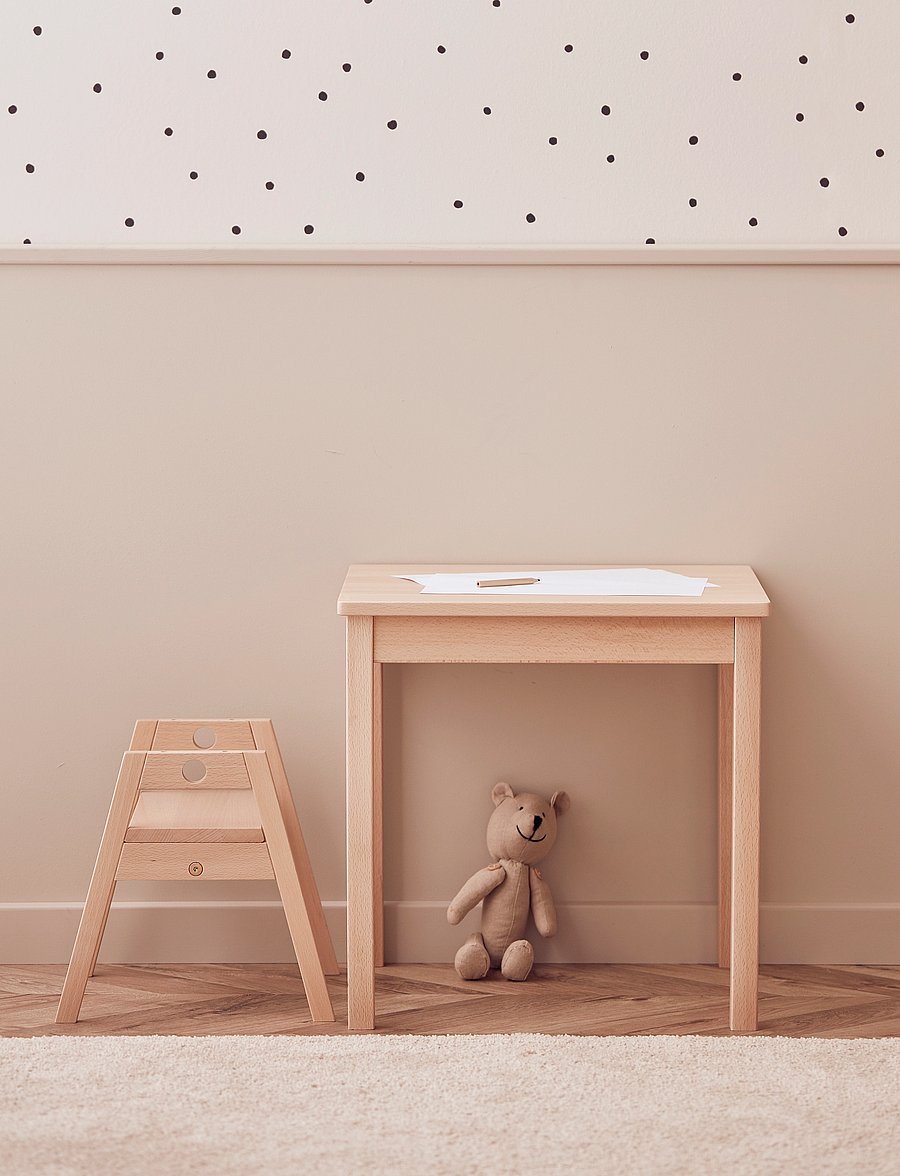 Kid's Concept - Table & Adjustable stool - mööbel - nature - 2