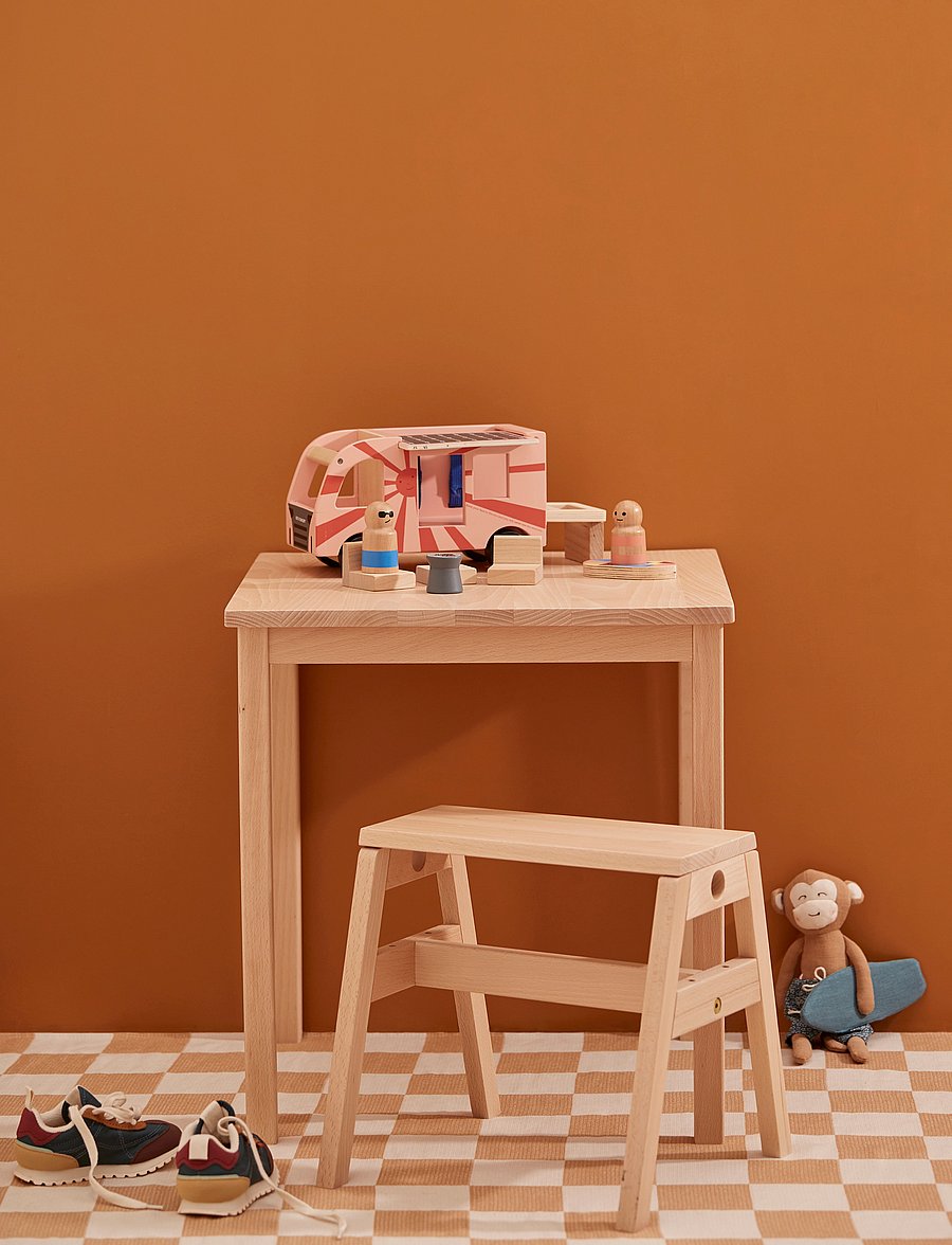 Kid's Concept - Table & Adjustable stool - mööbel - nature - 3
