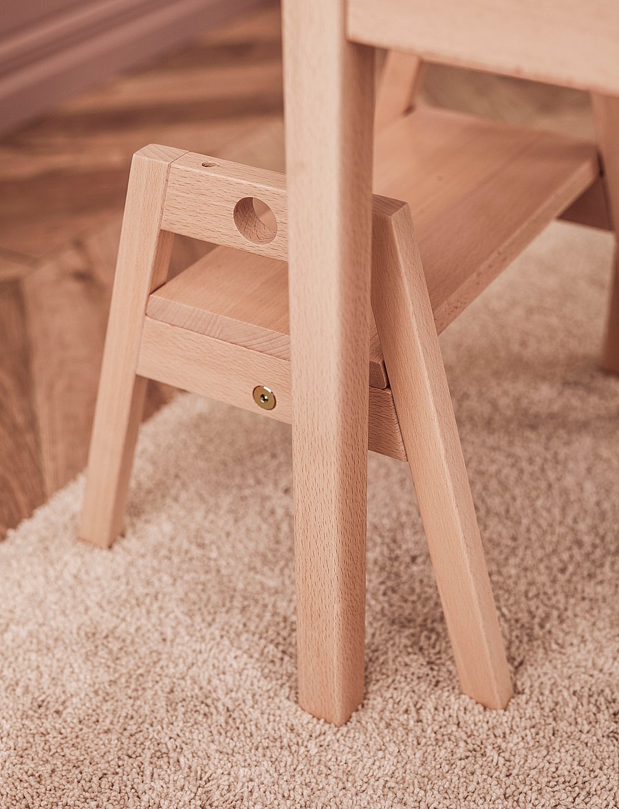Kid's Concept - Table & Adjustable stool - mööbel - nature - 4