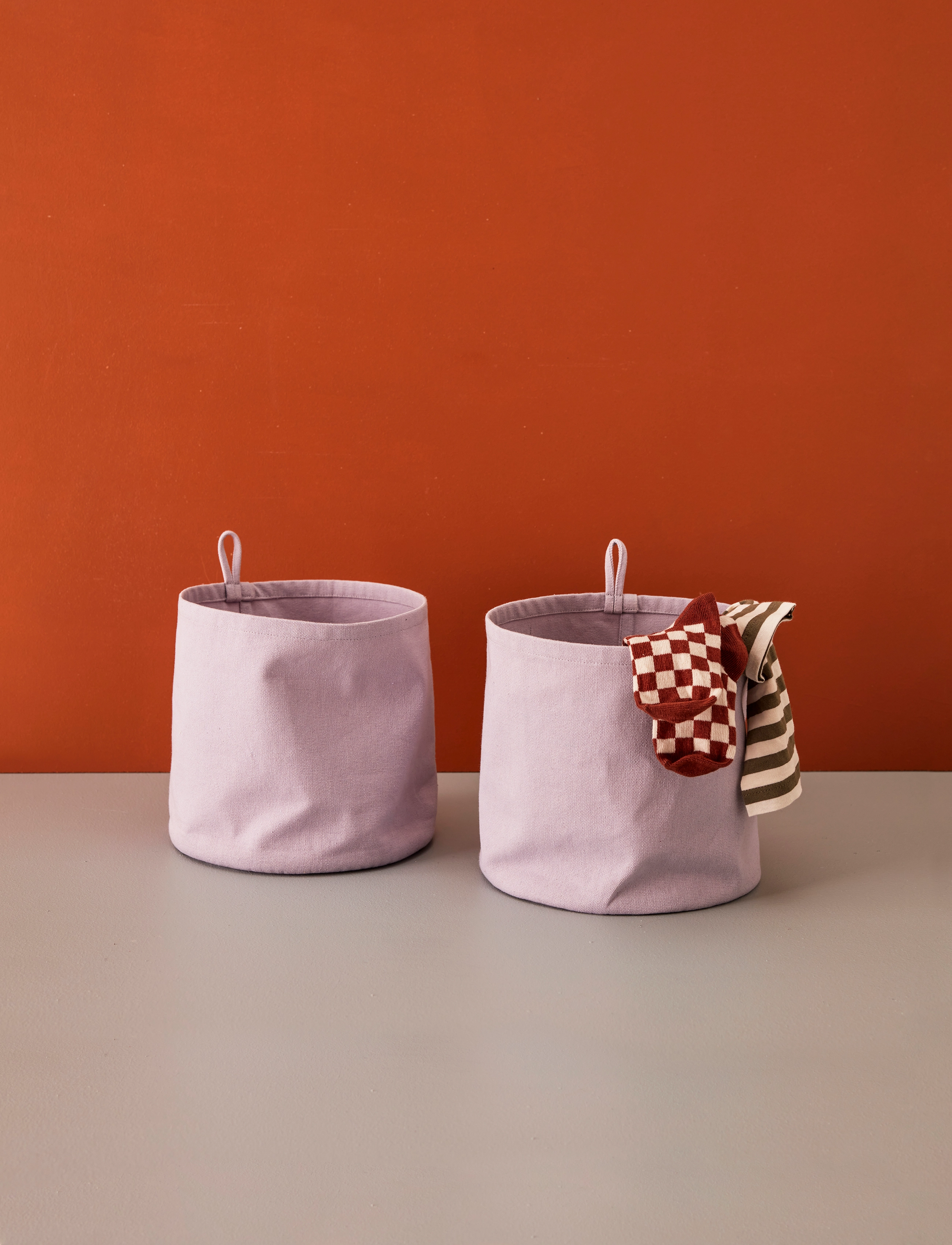 Kid's Concept - Storage textile 2pcs lilac & Hang storage textile lilac - purple - 2