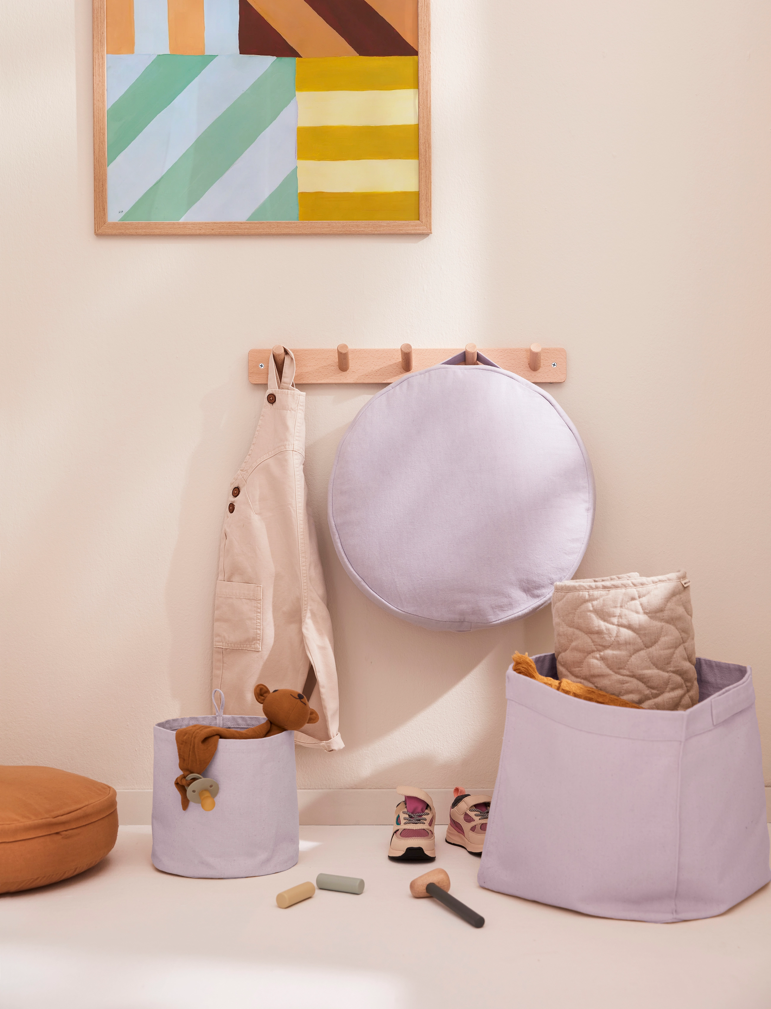 Kid's Concept - Storage textile 2pcs lilac & Hang storage textile lilac - purple - 5