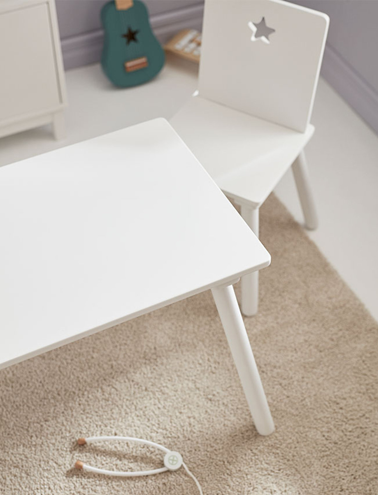 Kid's Concept Table White Star, One Size, Kids Decor, Weiß - Furniture, Kinder
