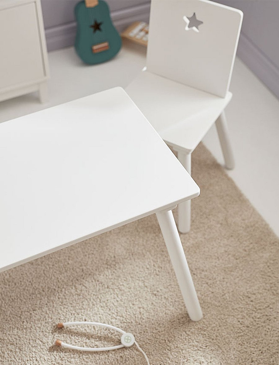 Kid's Concept - Table white STAR - pöydät - white - 0