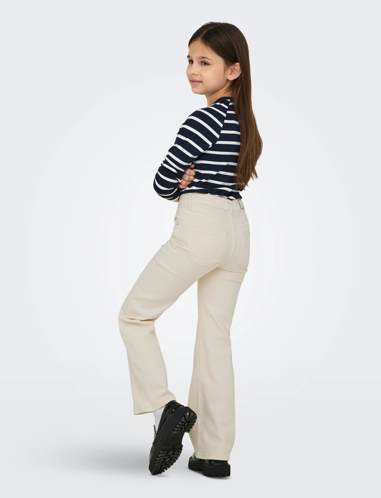 Ecru Juicy Wide Leg Denim Jeans Noos str. 134