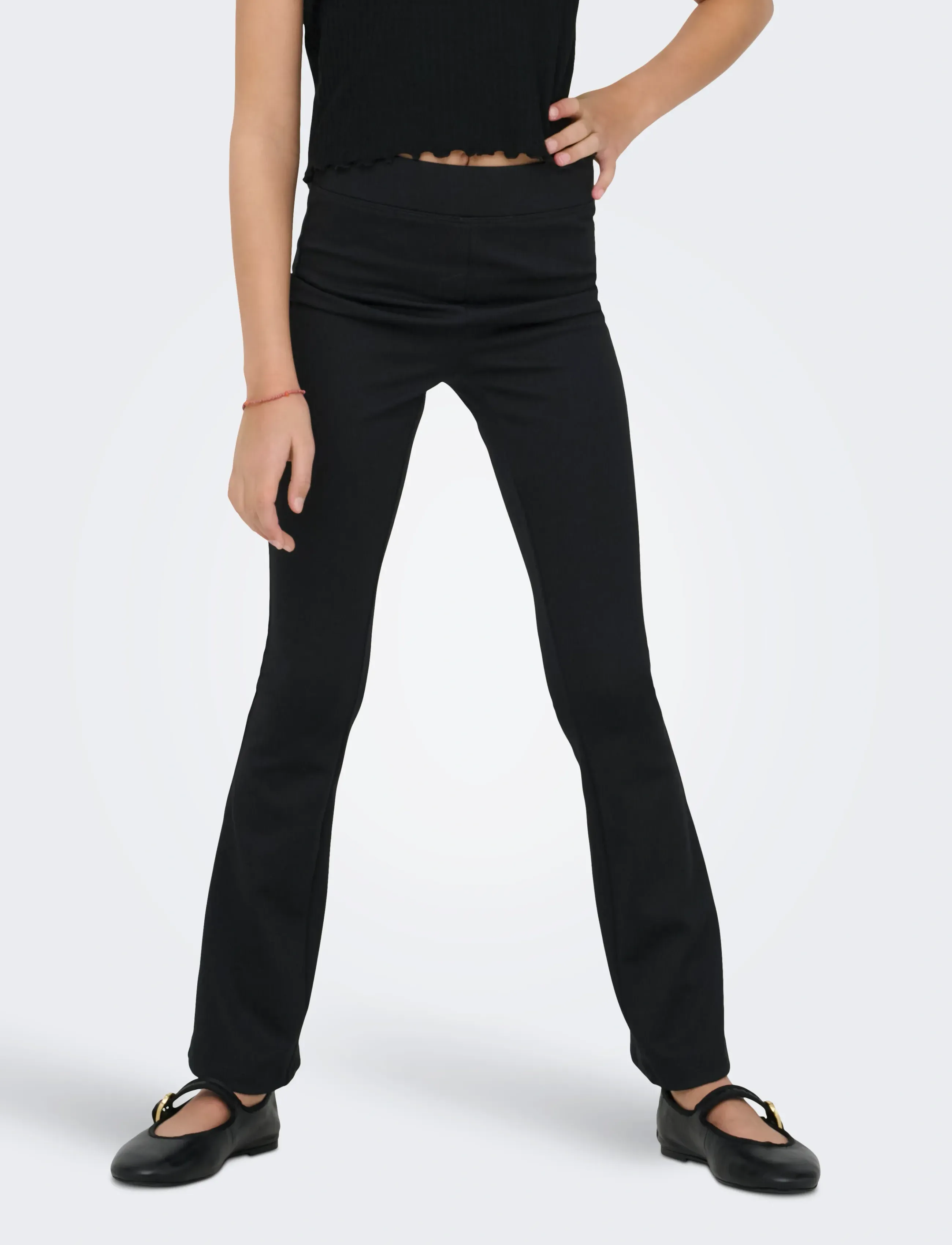 Kids Only KOGPAIGE FLARED PANT PNT NOOS - Leggings - BLACK / black