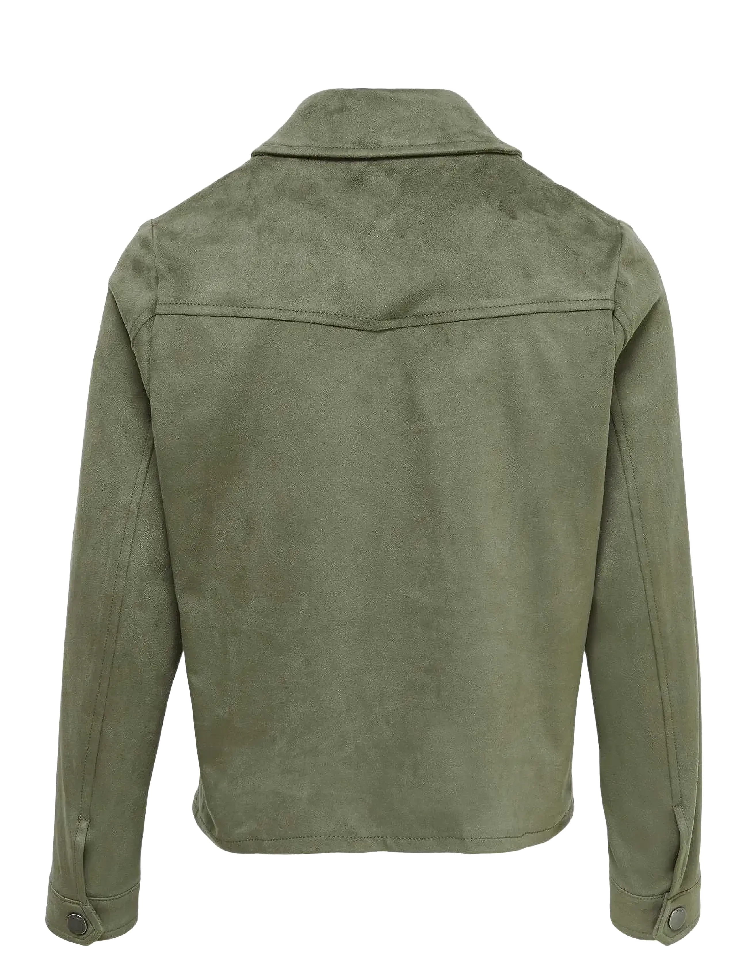 Kids Only - KONKIRIS FAUX SUEDE SHIRT CS OTW - langärmlige hemden - kalamata - 1