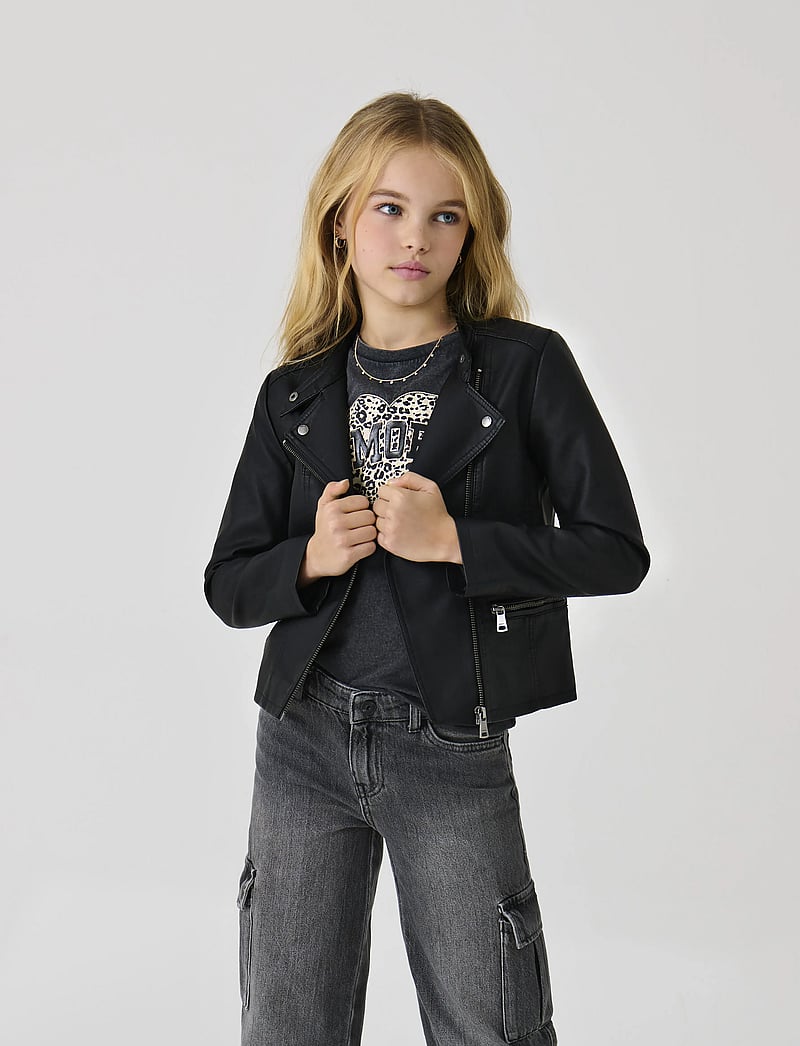 Kids Only - KOGFREYA LIFE FAUX LEATHR BIKER OTW NOOS - osta vanuse järgi - black - 0