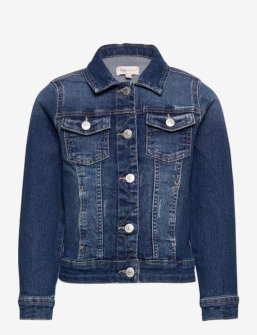 Kids Only - KOGSARA MED BLUE DNM JACKET NOOS - teksa ja velvet - medium blue denim - 1
