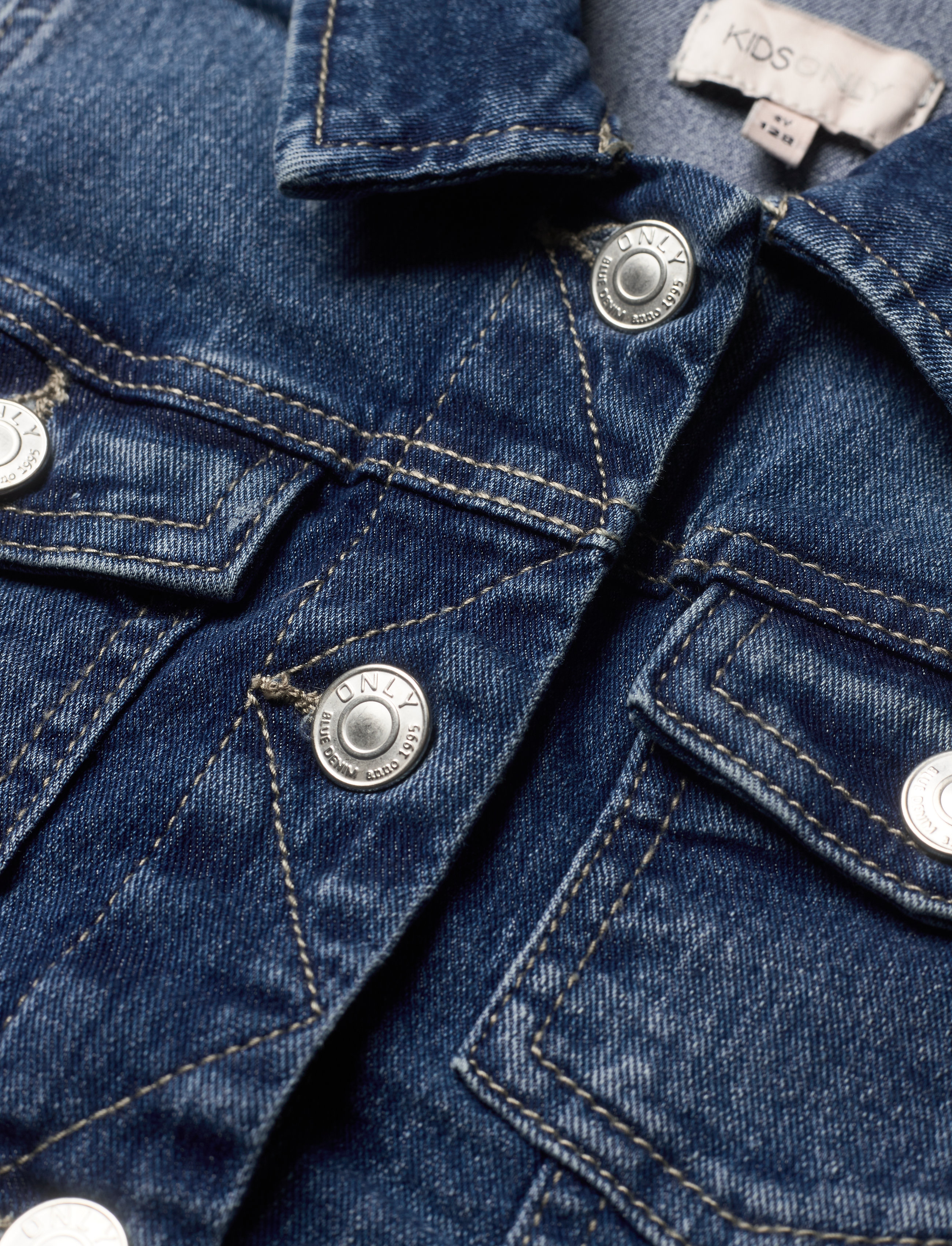 Kids Only - KOGSARA MED BLUE DNM JACKET NOOS - teksa ja velvet - medium blue denim - 4