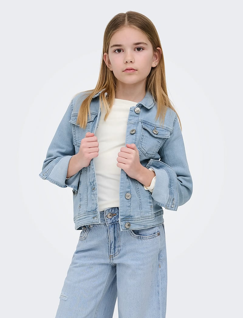 Kids Only - KOGSARA LIGHT BLUE DNM JACKET NOOS - jeansjacken - light blue denim - 0