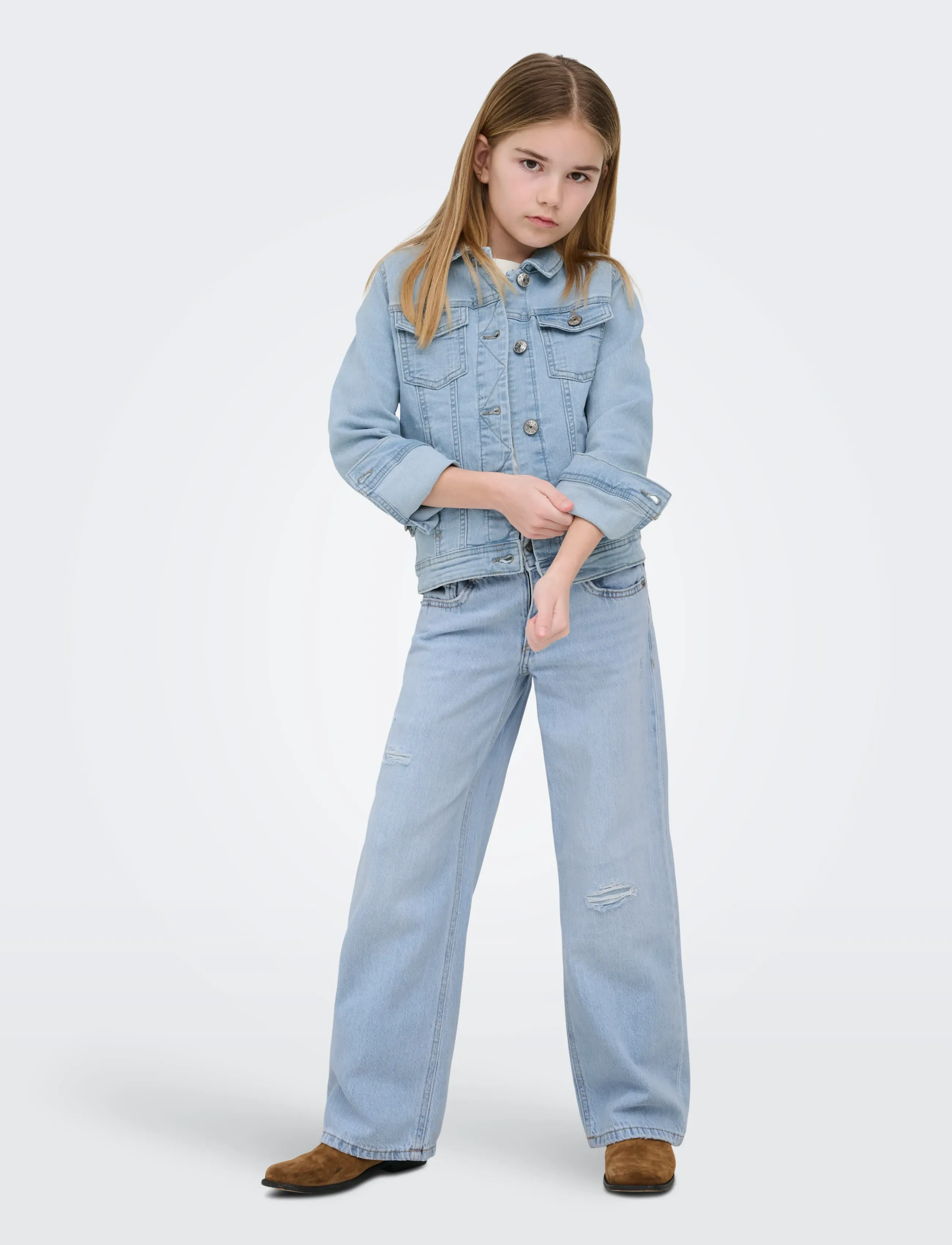 Kids Only - KOGSARA LIGHT BLUE DNM JACKET NOOS - jeansjacken - light blue denim - 4