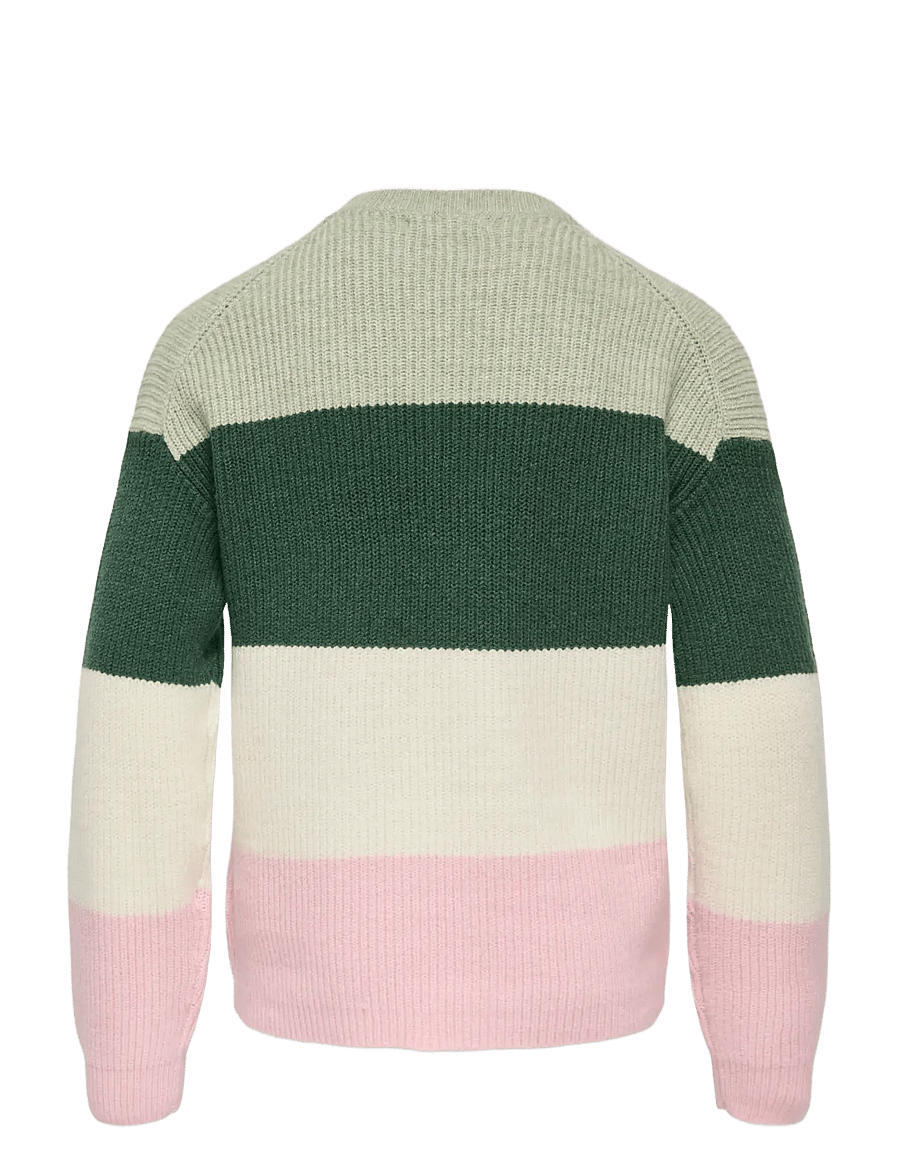 Kids Only - KOGSANDY L/S STRIPE PULLOVER KNT NOOS - trøjer - desert sage - 1