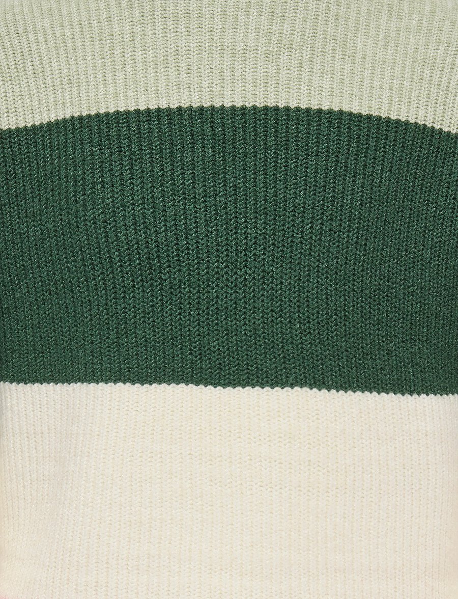 Kids Only - KOGSANDY L/S STRIPE PULLOVER KNT NOOS - trøjer - desert sage - 3