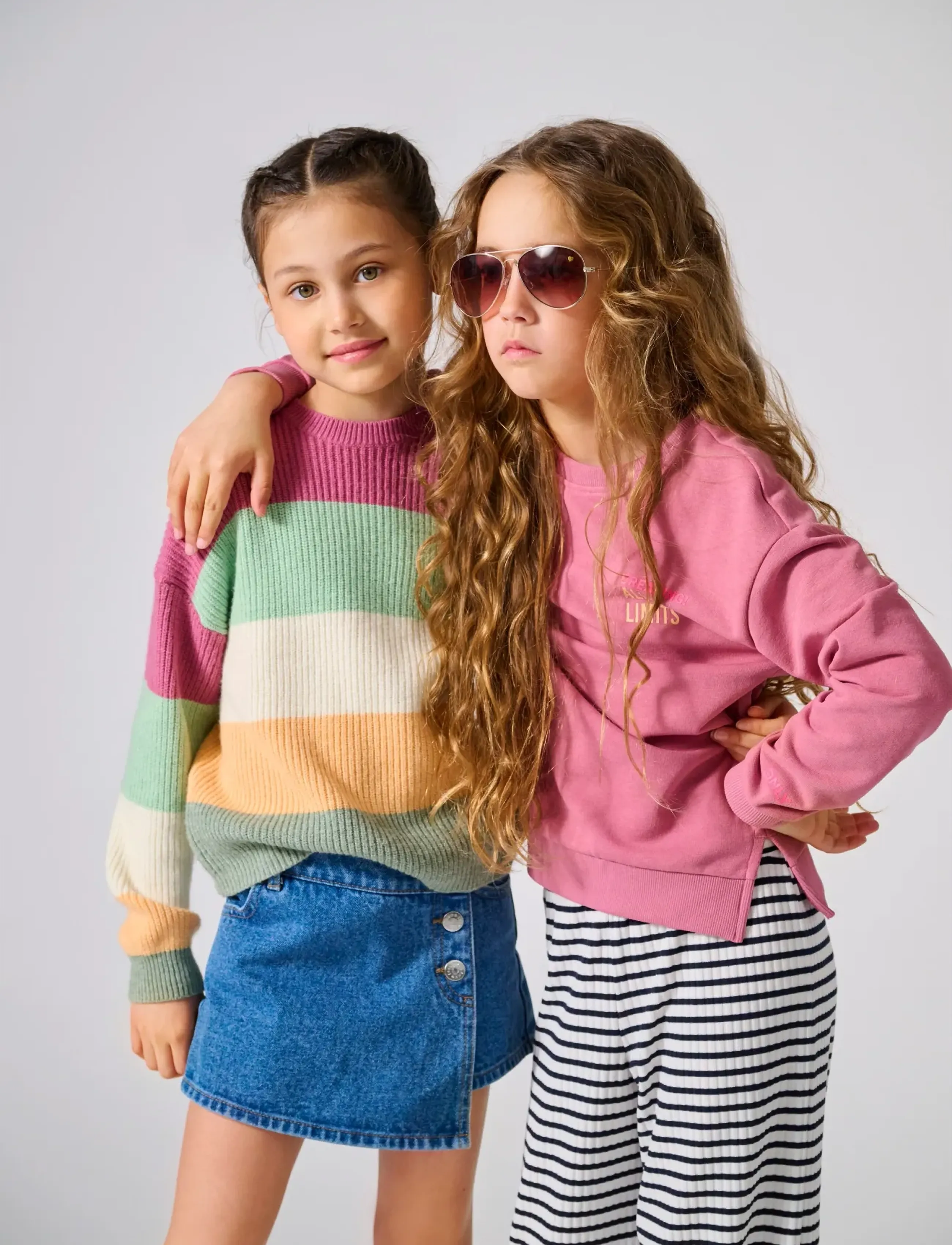 Kids Only KOGSANDY L/S STRIPE PULLOVER KNT NOOS - Pullover - HEATHER ROSE / green
