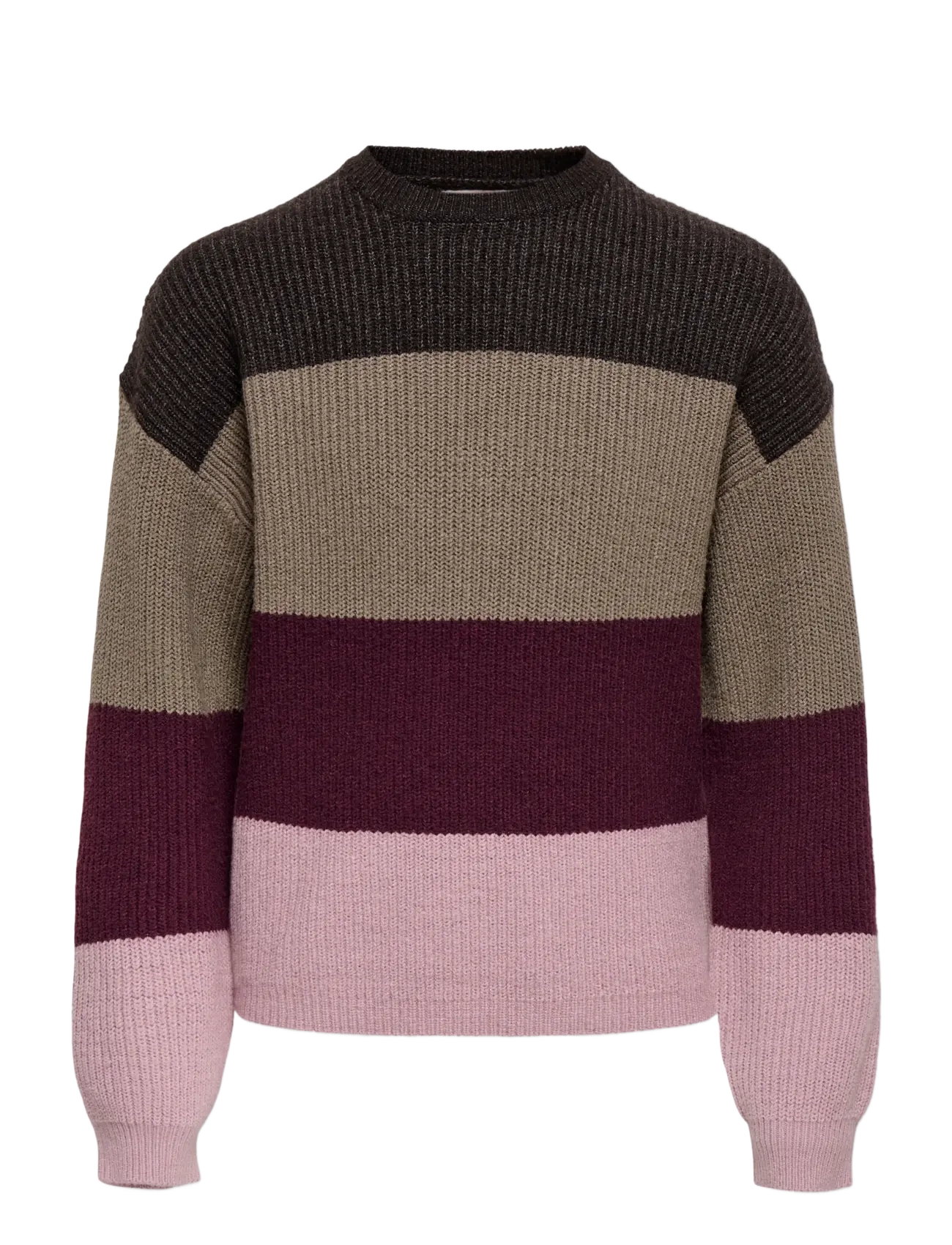 Kids Only Konsandy L/S Stripe Pullover Cp Knt, 122-128, Purple, Strik > Pullovere, Børn