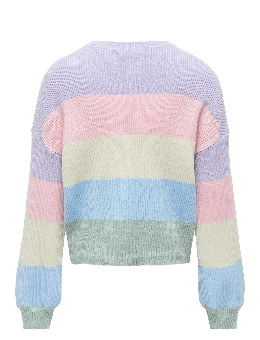 Kids Only - KOGSANDY L/S STRIPE PULLOVER KNT NOOS - trøjer - lavendula - 2